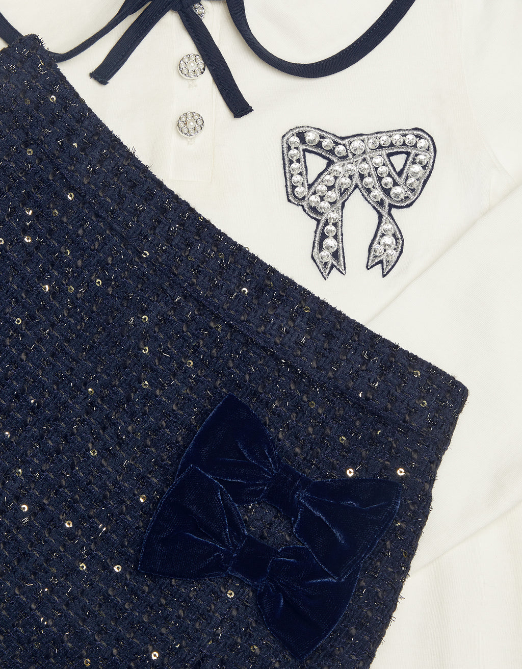 SET - LS BOW TOP & WL SKORT SET