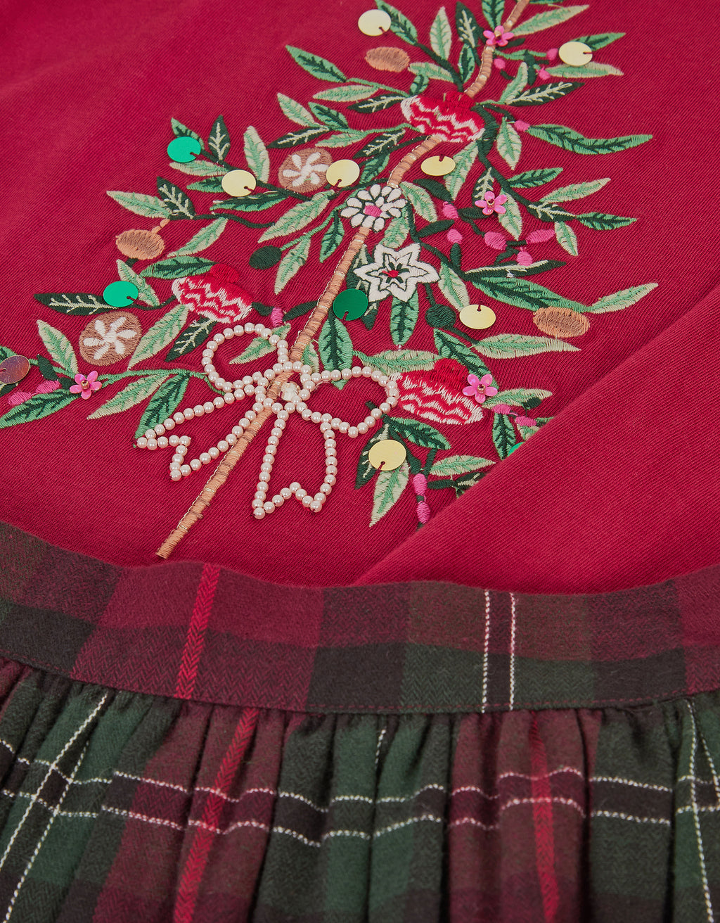 SET - XMAS LS TREE TOP & SKORT