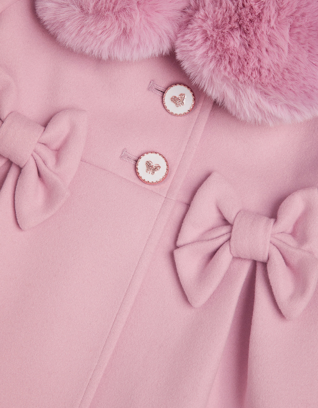 KAPUT - BABY SMART BOW TRIM COAT