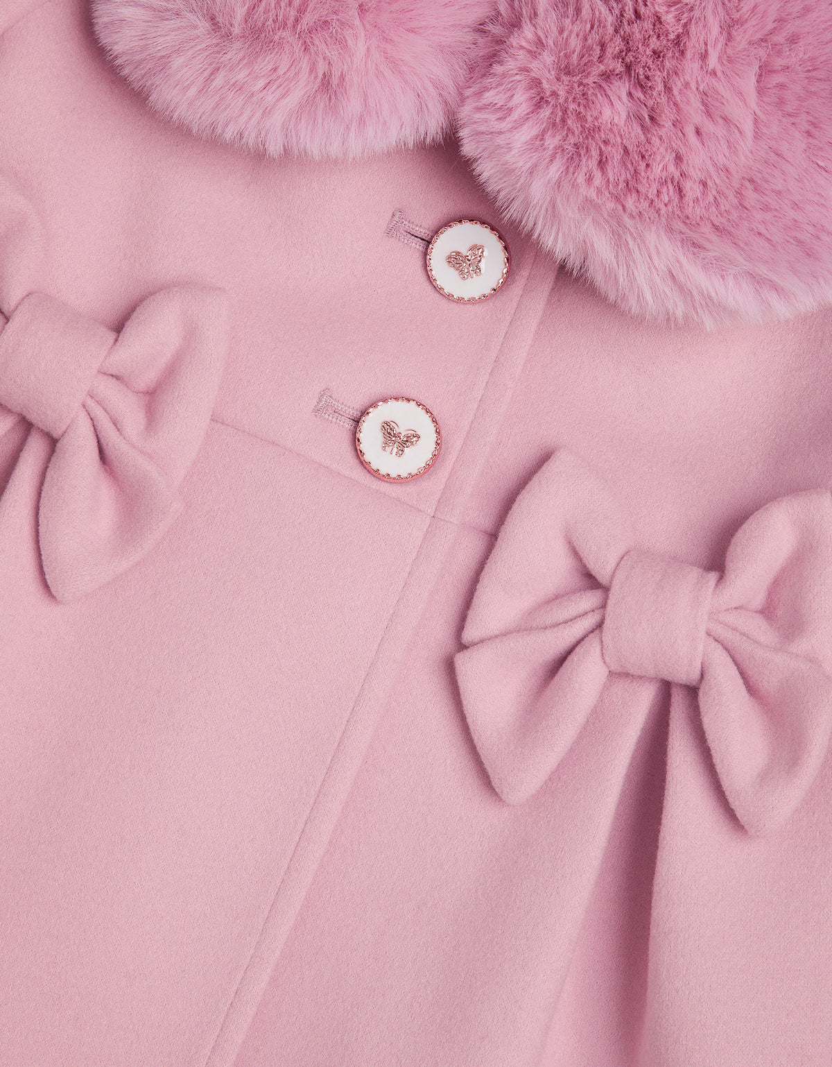 KAPUT - BABY SMART BOW TRIM COAT