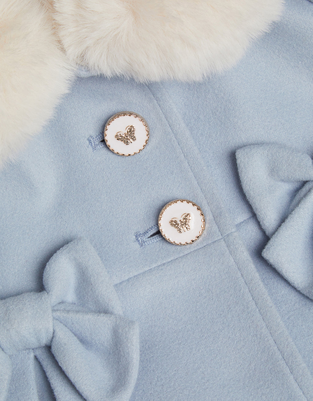 KAPUT - BBY SMRT BOW TRIM COAT LT