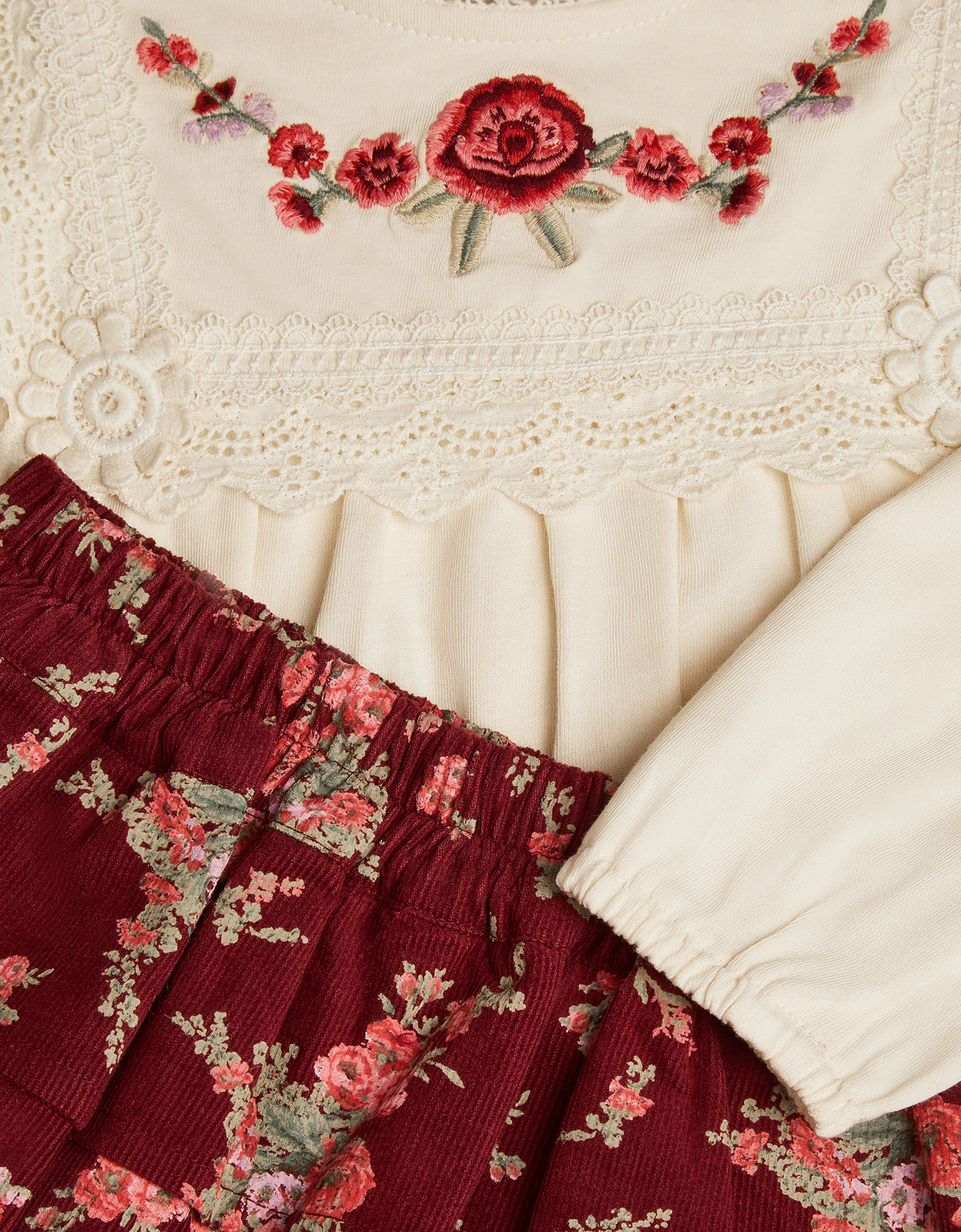 SET - BBY DTSY CORD TROUSER/TEE