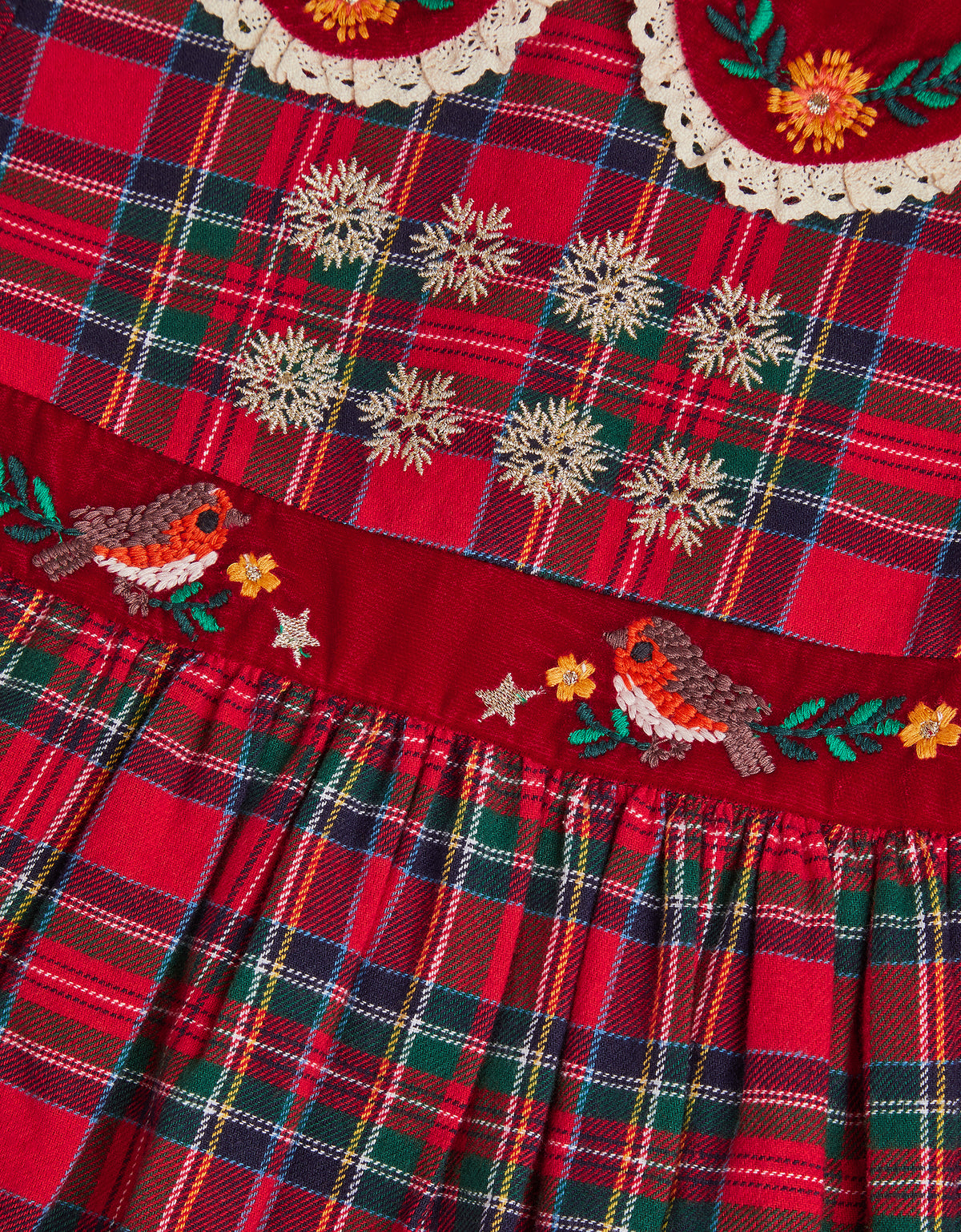 HALJINA - XMAS TRTN CHCK ROBIN DRES