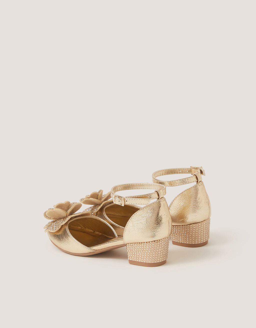 CIPELE - GOLD DAZZL FLOWR 2PT HEEL