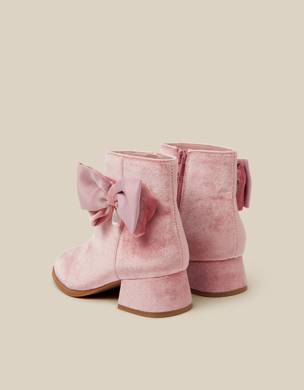 CIZME - PINK VELVET BOW PRTY BOOT