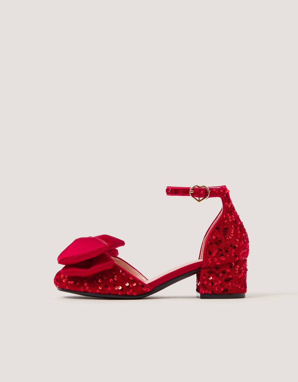 CIPELE - RED VELVET SEQUIN BW HEEL