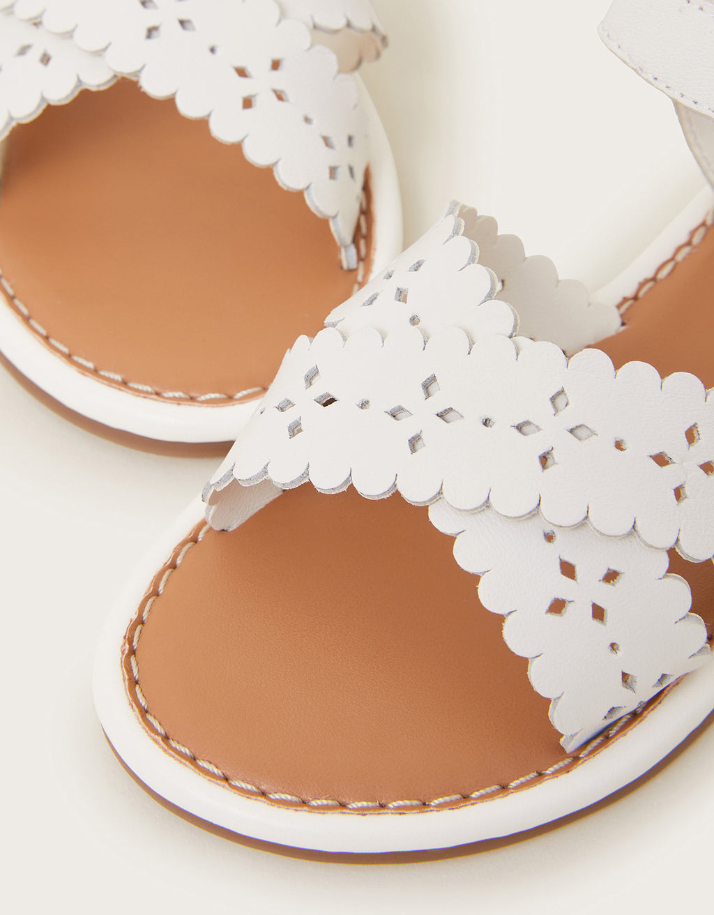 SANDALE - WHITE LEATHER SANDAL