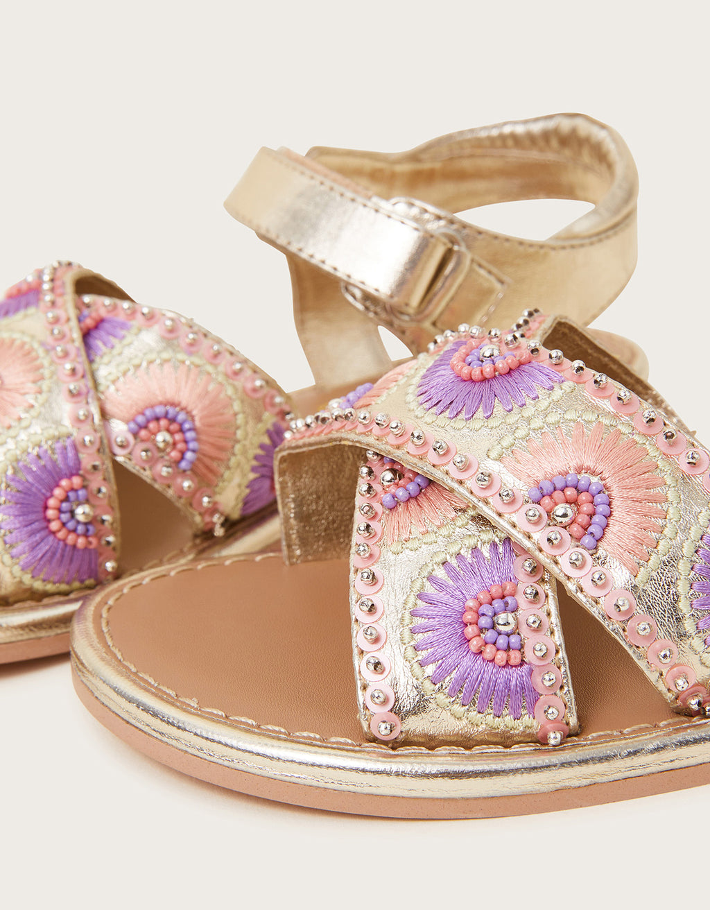 SANDALE - BEADED FAN SANDAL