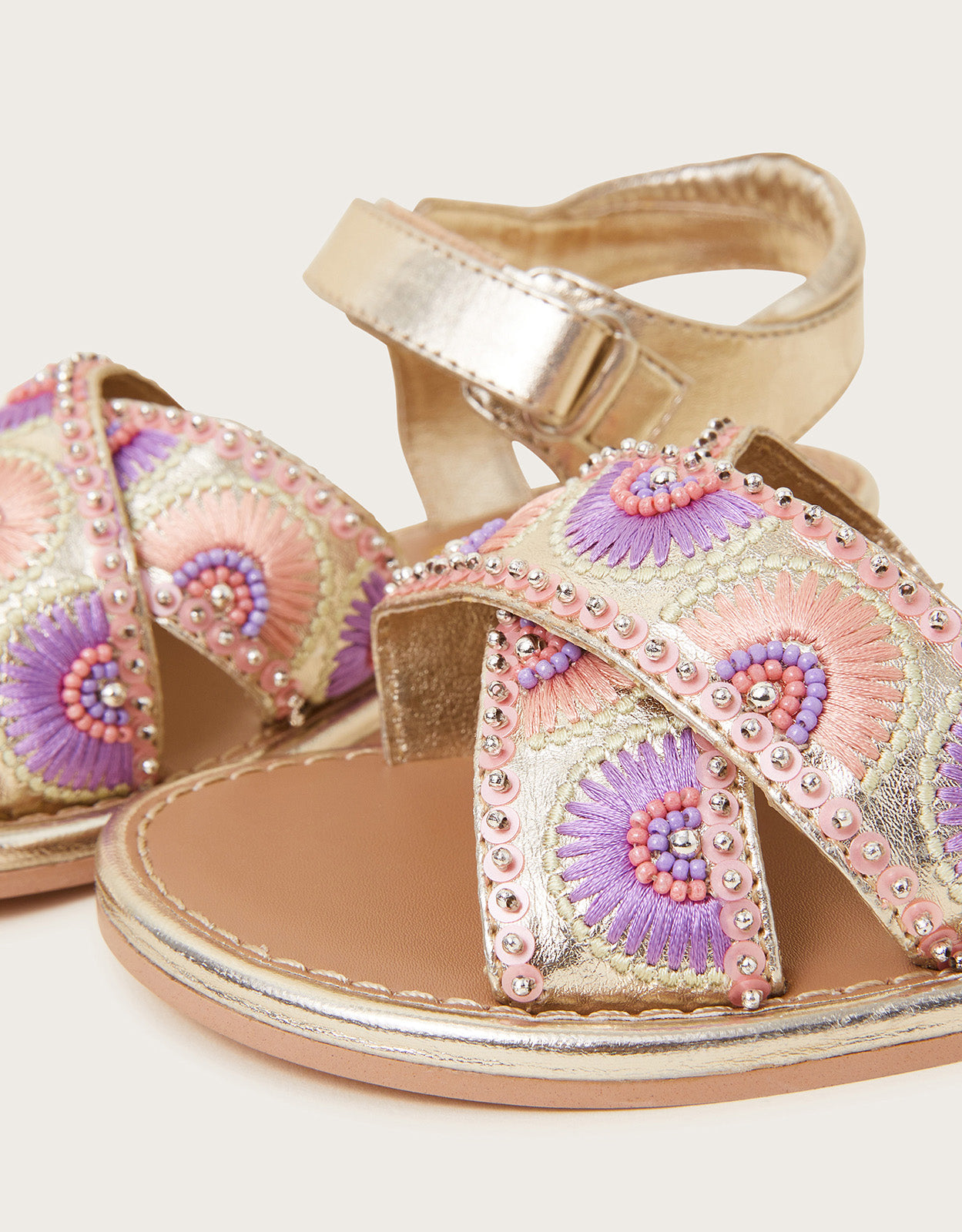 SANDALE - BEADED FAN SANDAL