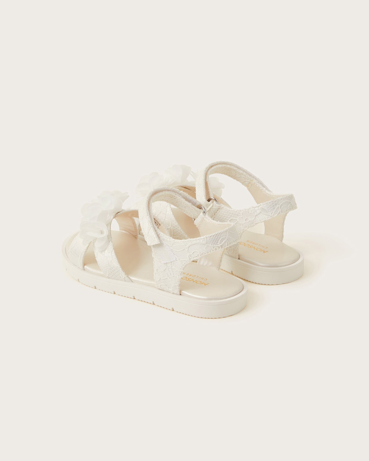 SANDALE - IVORY LACE CORSAGE SANDAL