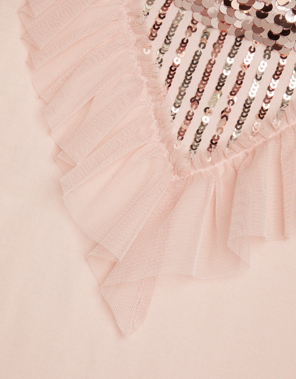 MAJICA - SS BLUSH PINK SEQUIN TEE