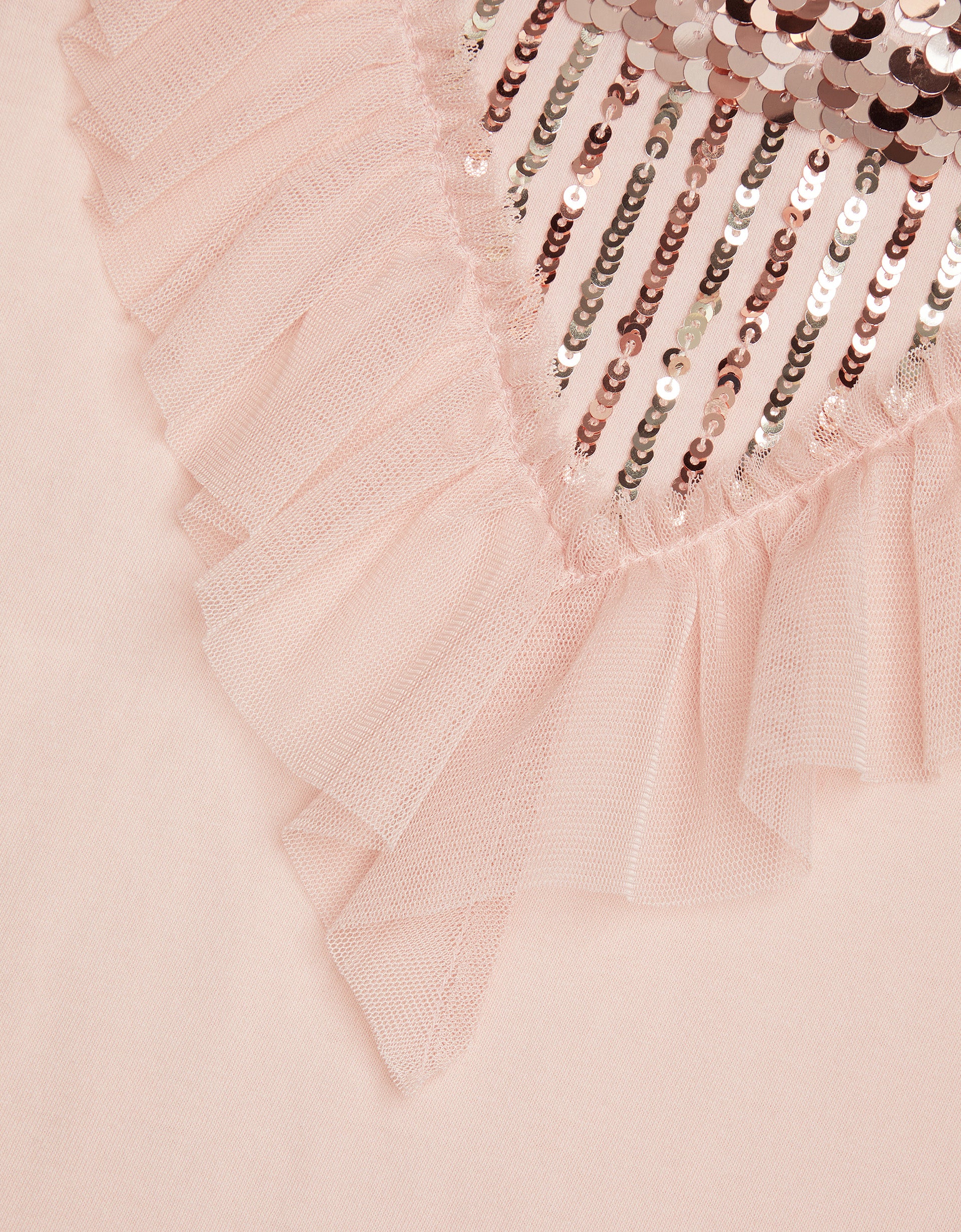 MAJICA - SS BLUSH PINK SEQUIN TEE