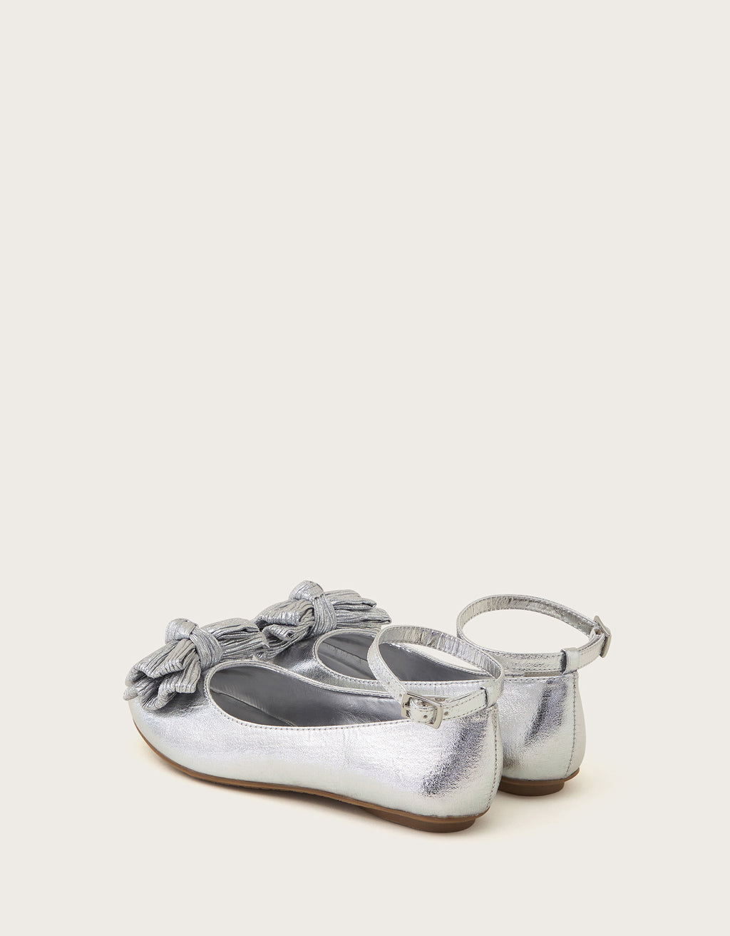 BALETANKE - SILVER FLAT PLEATED BOW