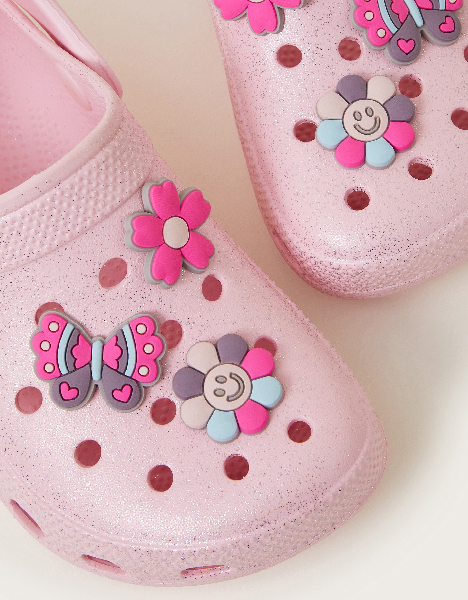 PAPUCE - PINK GLITTER BUTTERFLY CL