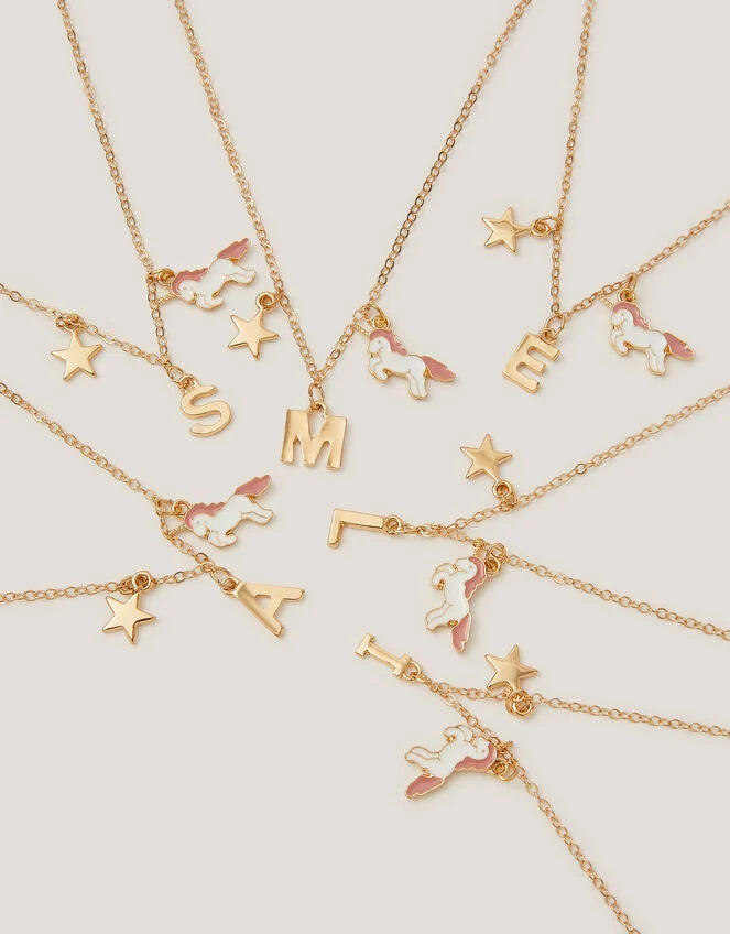 OGRLICA - INITIAL UNICORN NECKLACE