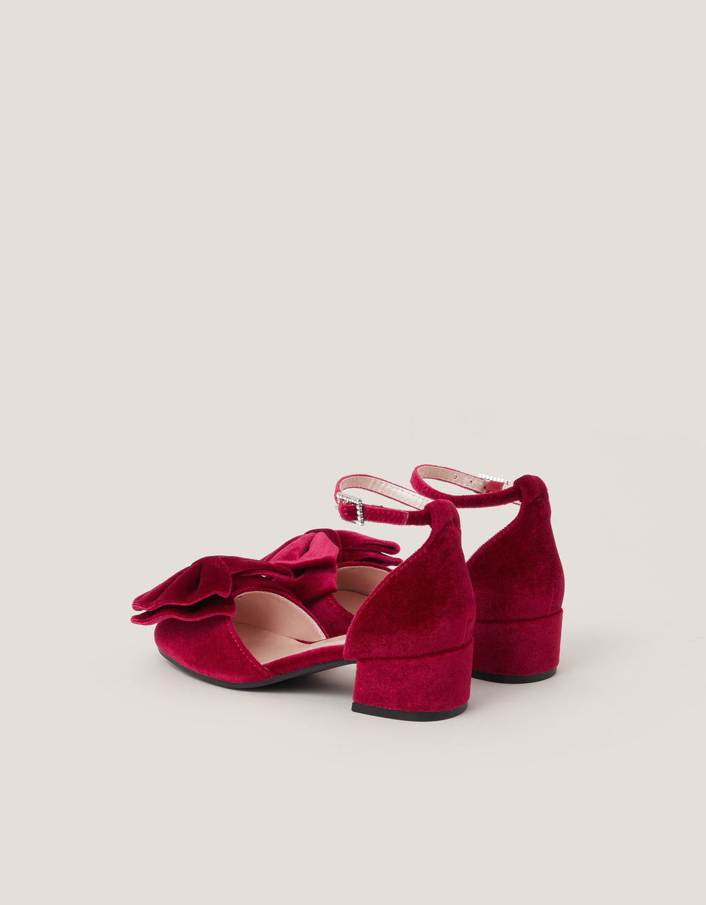 CIPELE - RED VELVET BOW HEEL