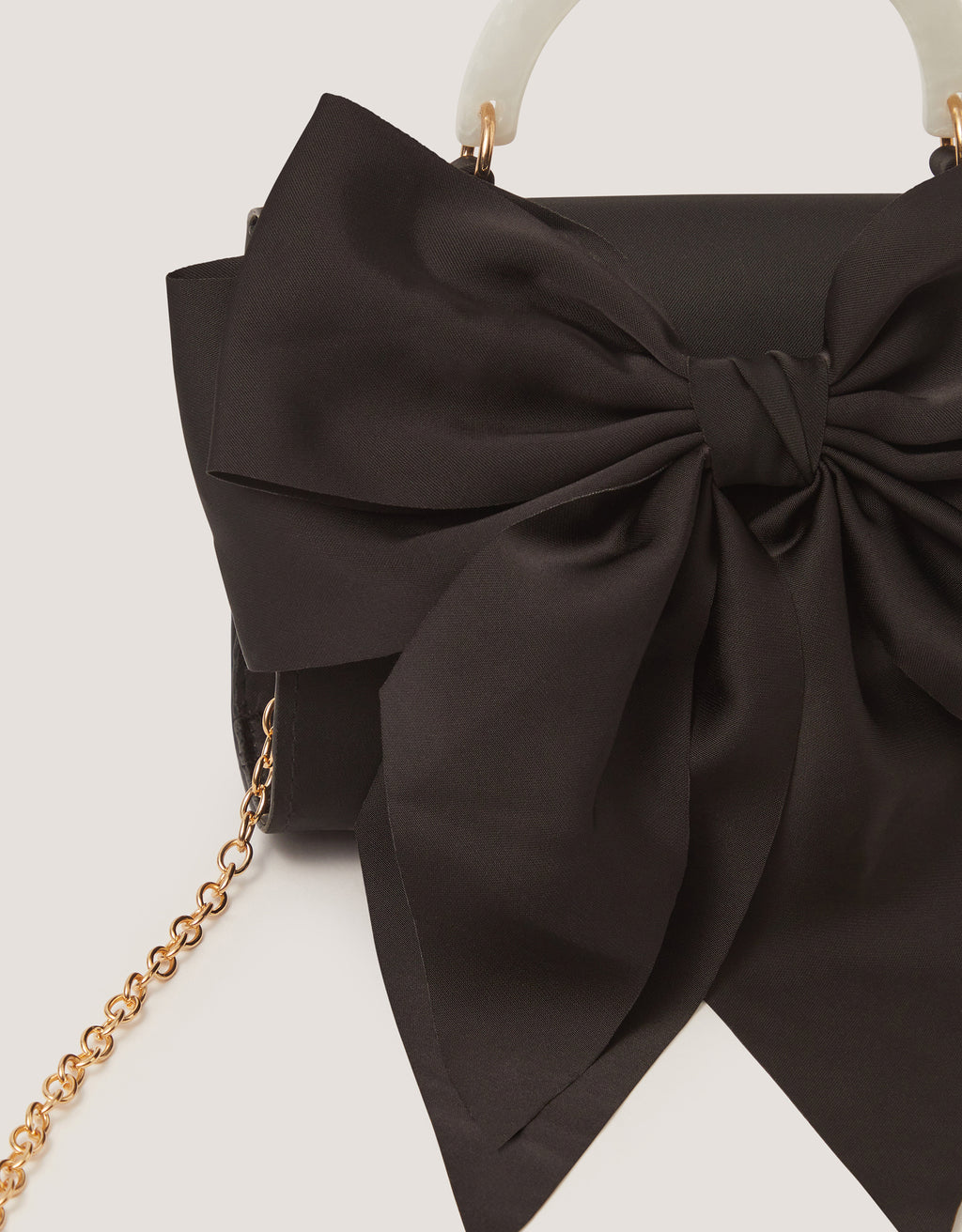 TORBA - SATIN BOW MOP HANDLE BAG