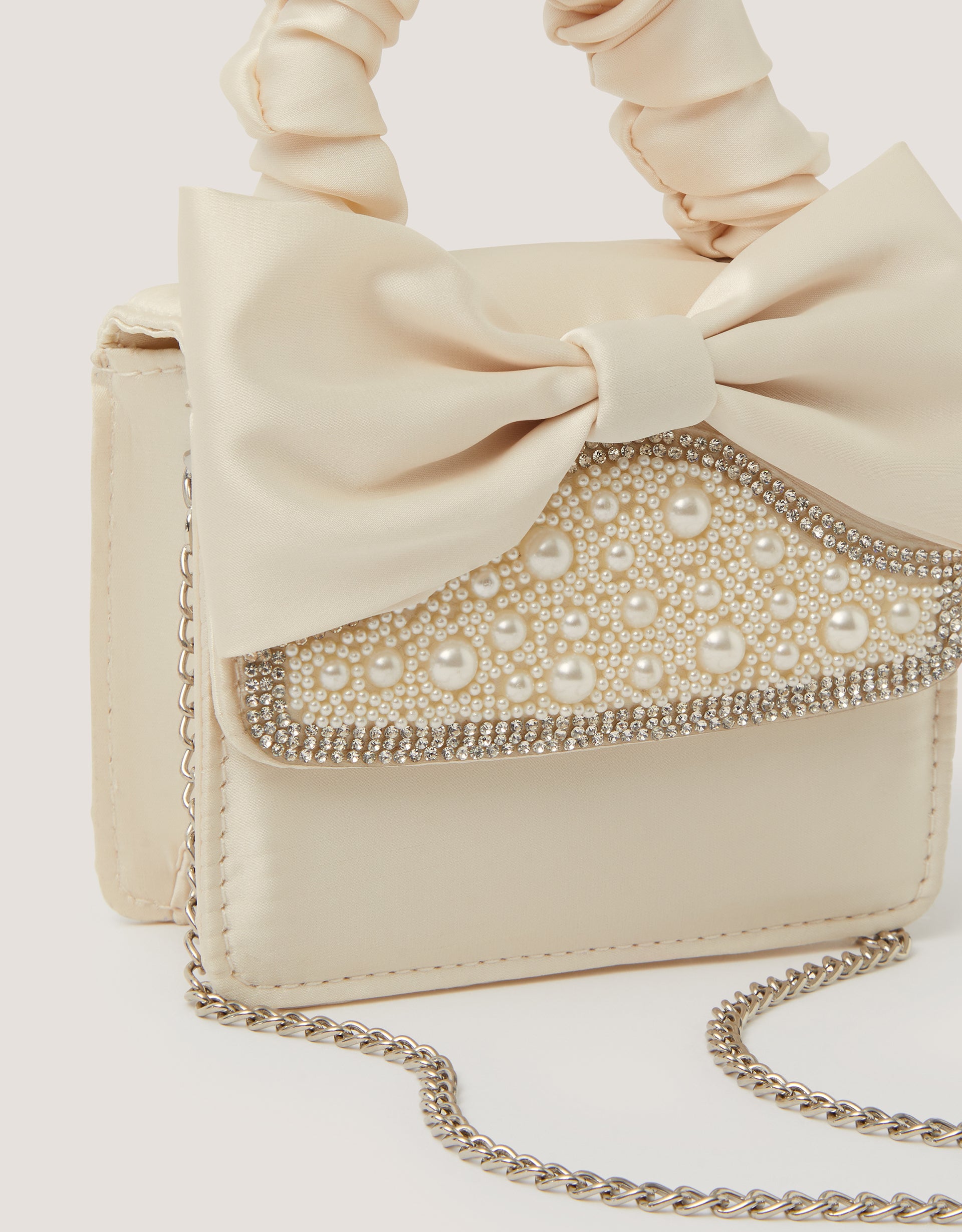 TORBA - ADORN BOW PEARL BAG