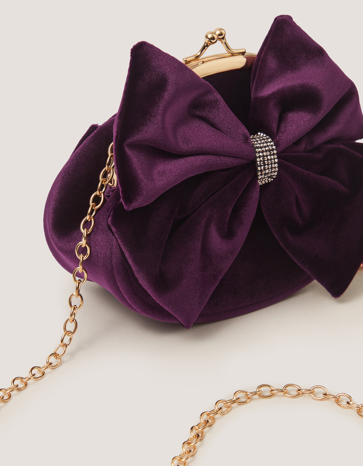 TORBA - VELVET BOW FRAME BAG