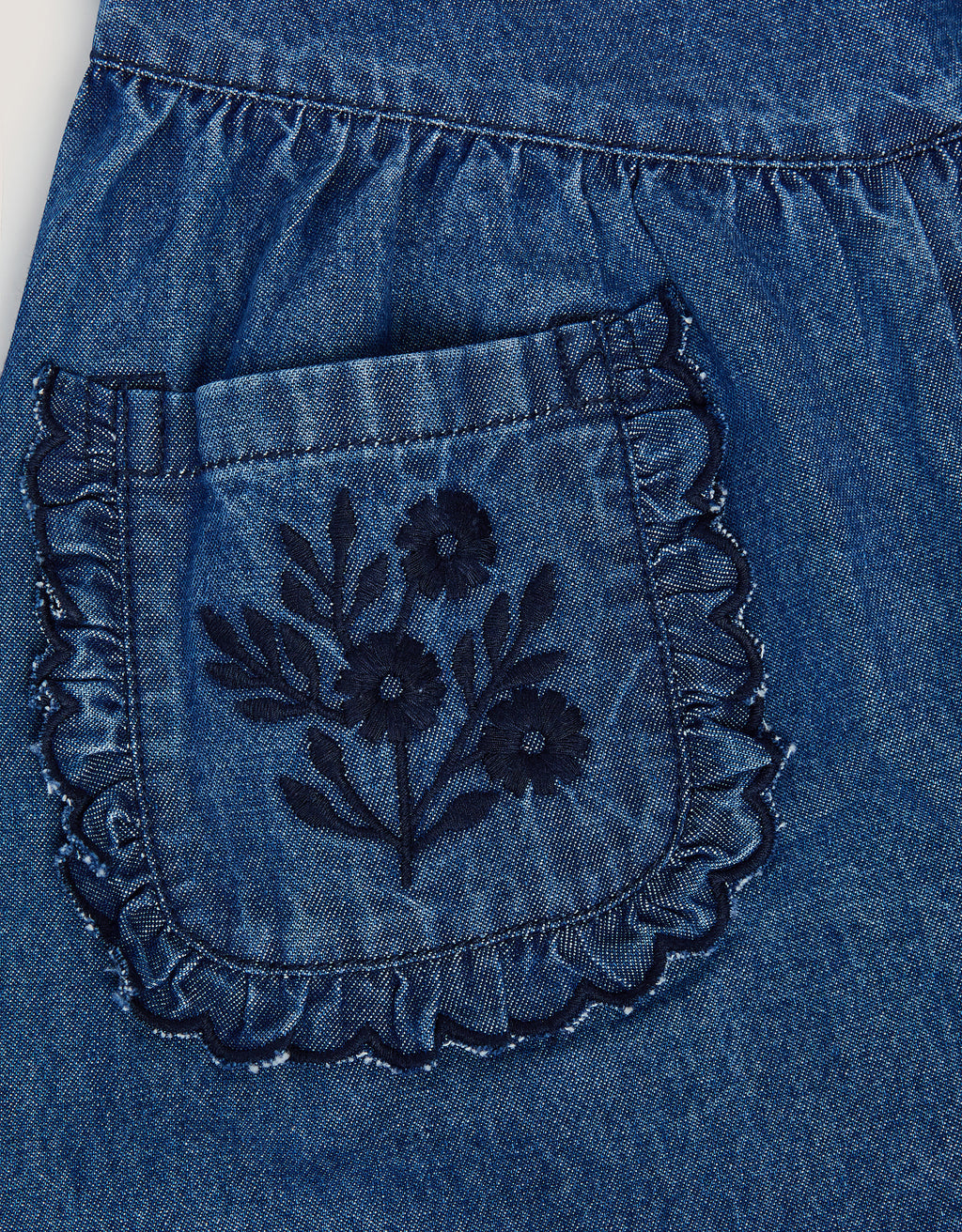 PANTALONE - DARK BLUE SCALLOP TROUSER