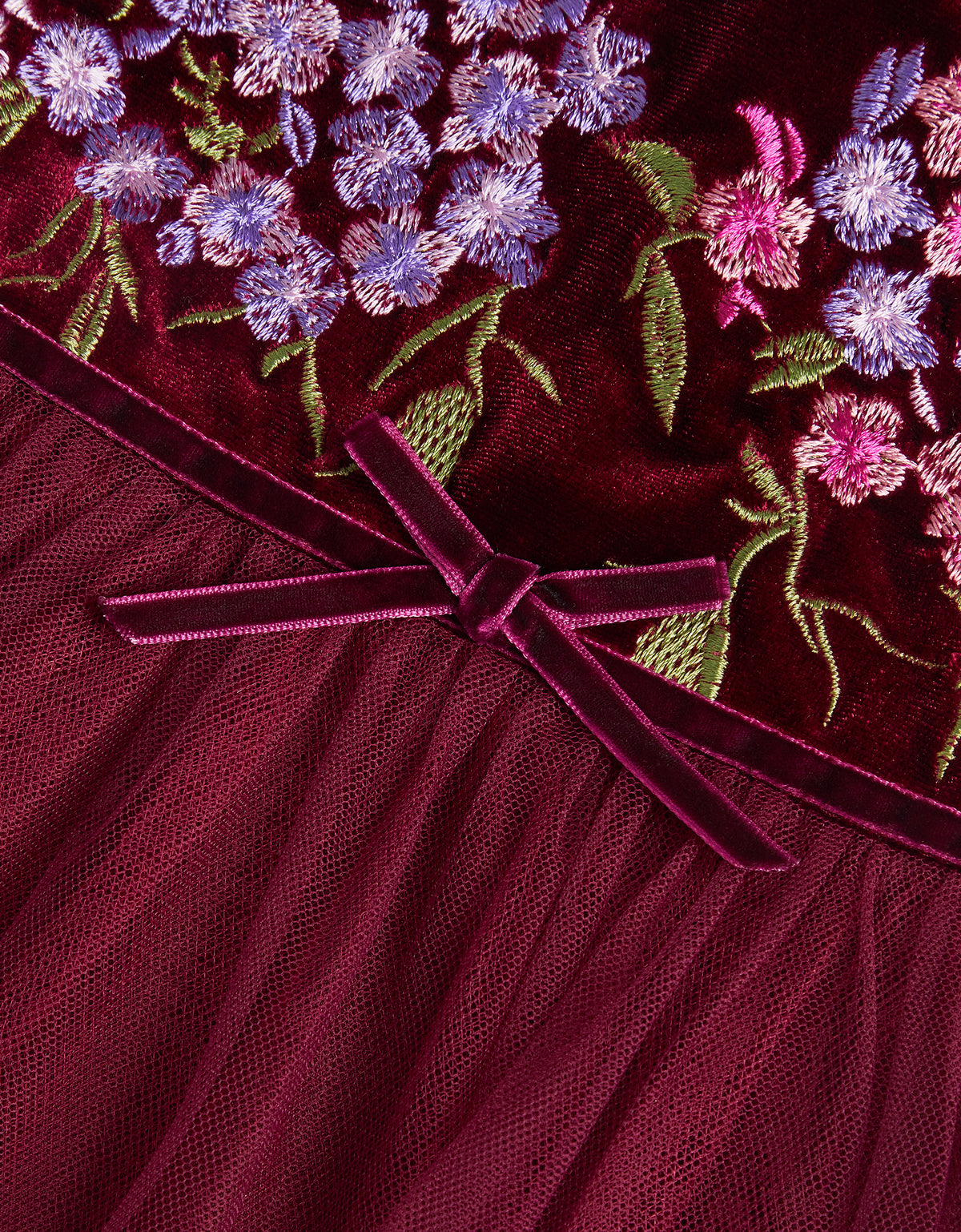 HALJINA - BABY RUBY EMB VELVET DRSS
