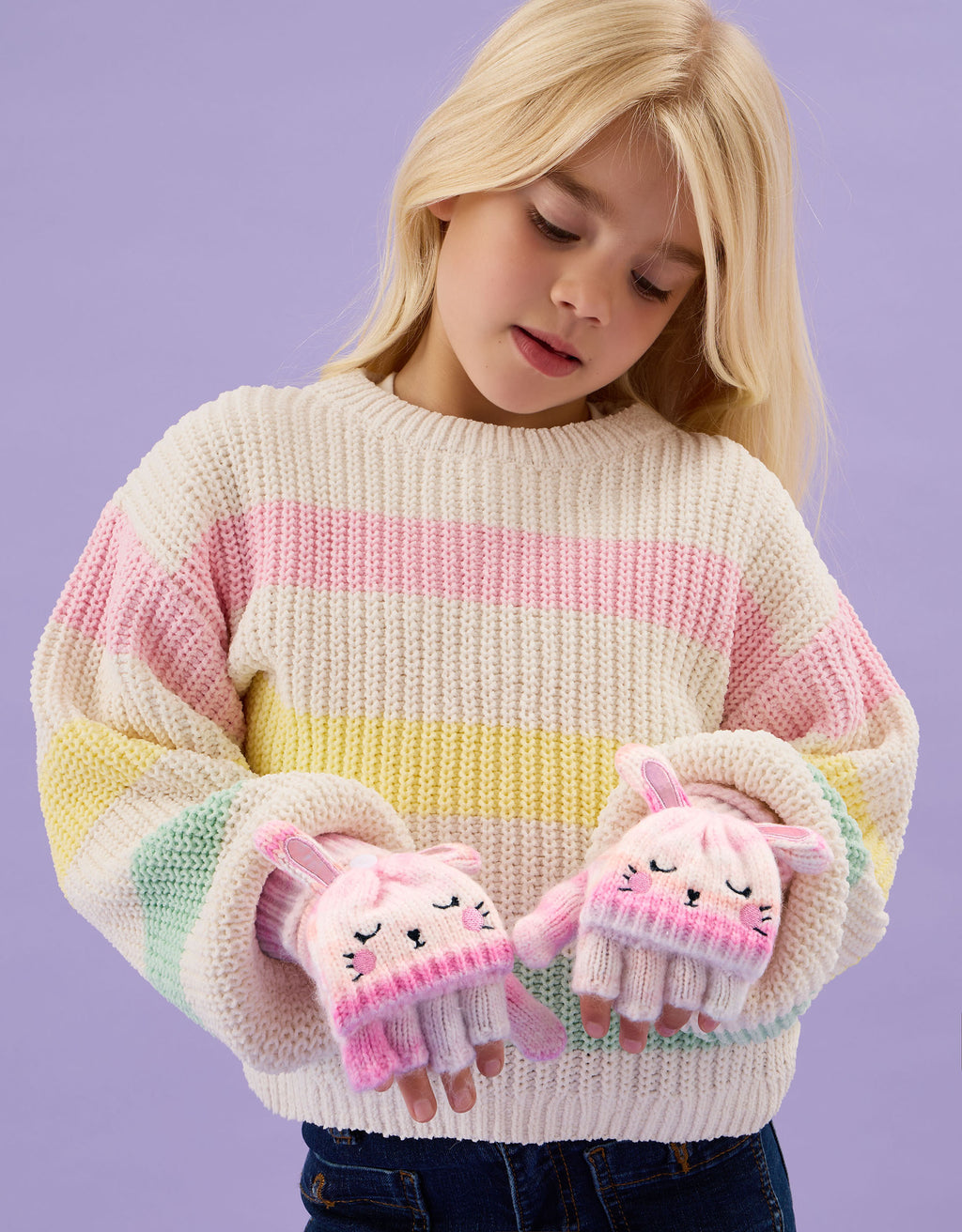 RUKAVICE - BUNNY KNIT GLOVE