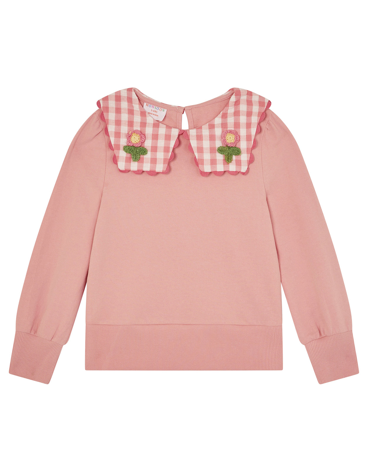 DUKS - PINK SWEAT WITH GINGHAM C