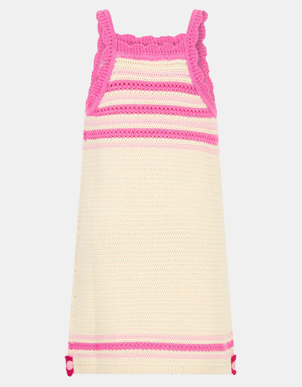 HALJINA - FLOWER TRIM CROCHET KNIT