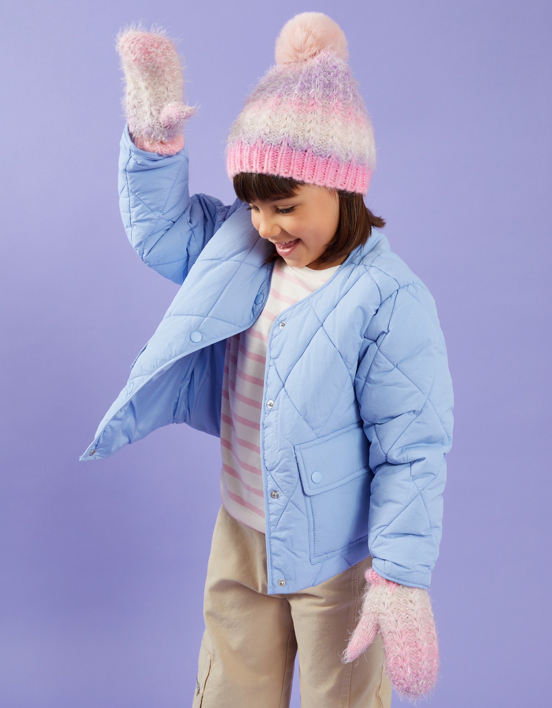 RUKAVICE - FLUFFY OMBRE MITTEN