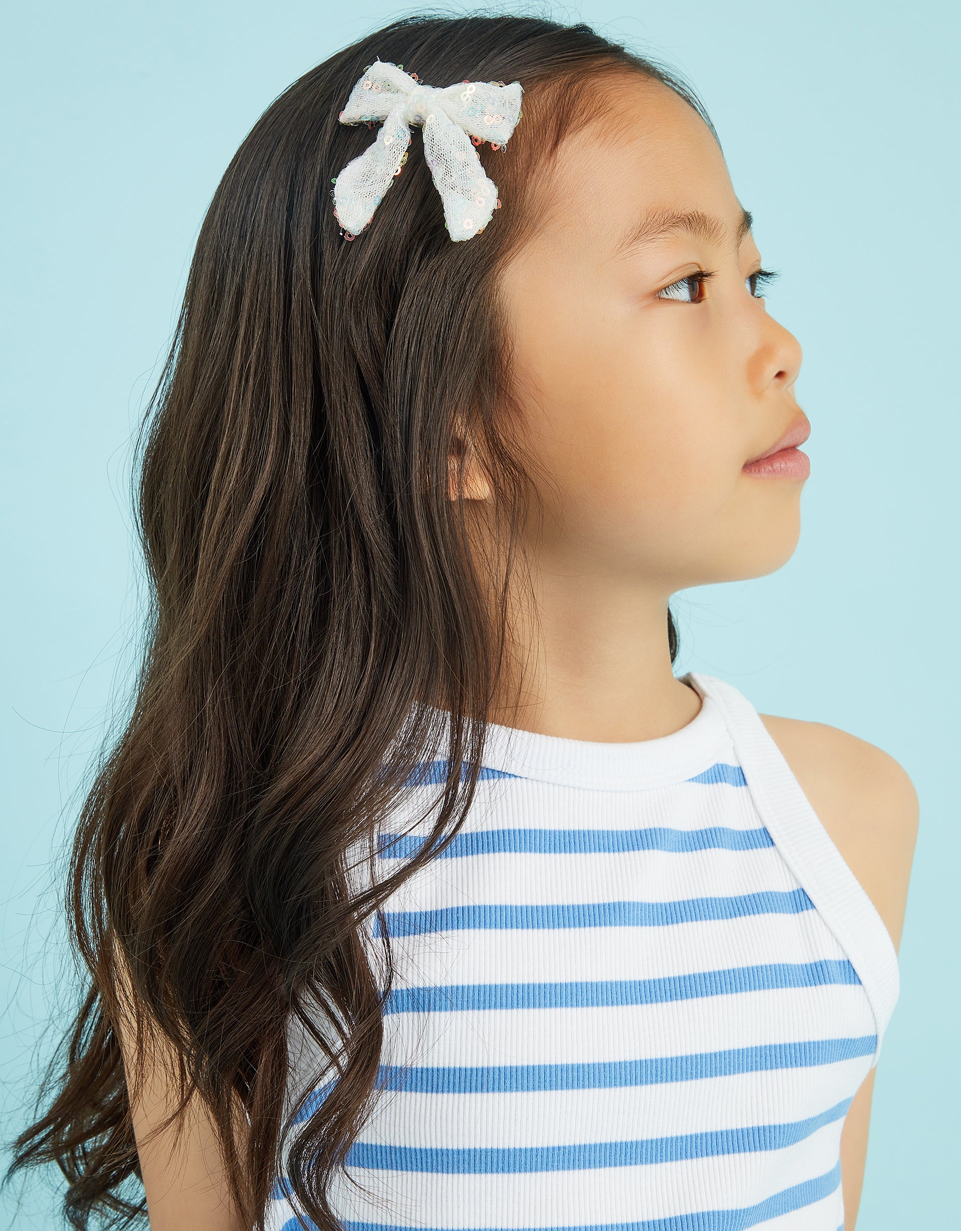 SET SNALA - 2 X SEQUIN BOW CLIPS