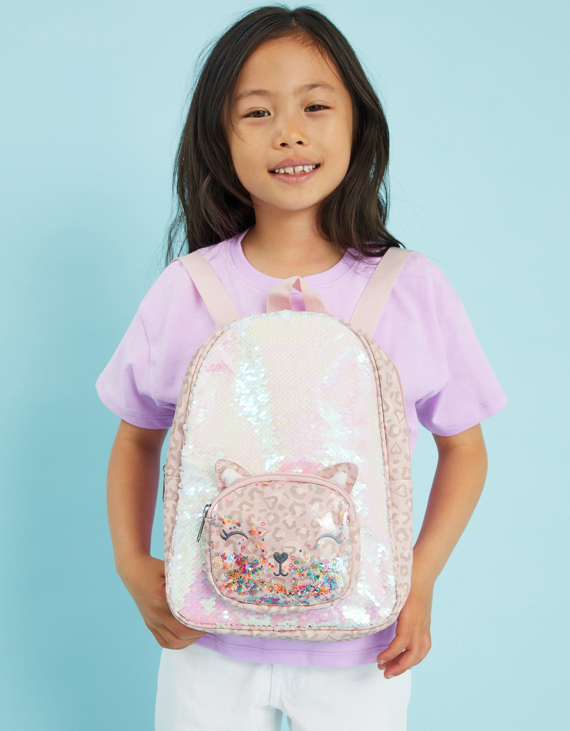 RANAC - SEQUIN CAT BACKPACK