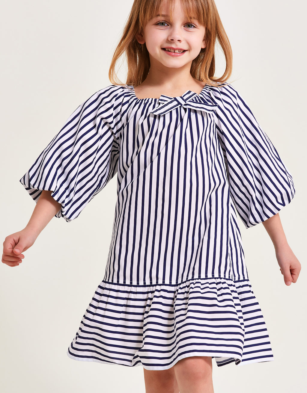 HALJINA - STRIPE PUFFSLEEVE POPLIN