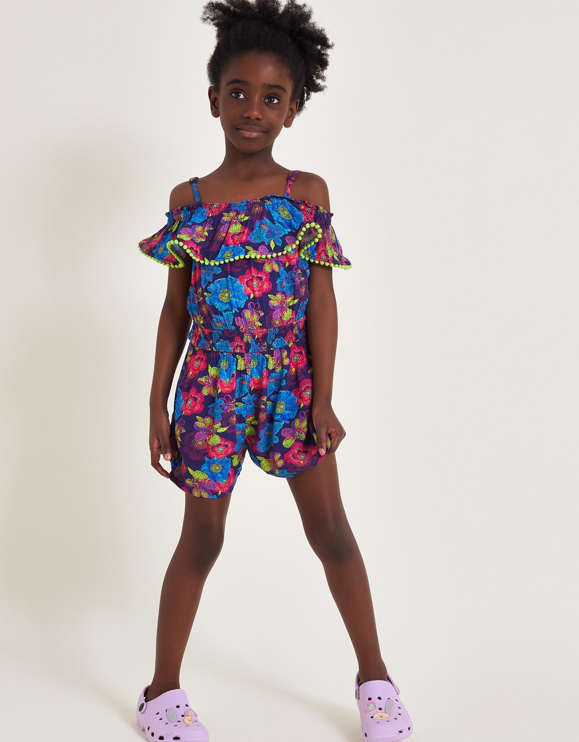 KOMBINEZON - SKETCHY FLORAL PLAYSUIT