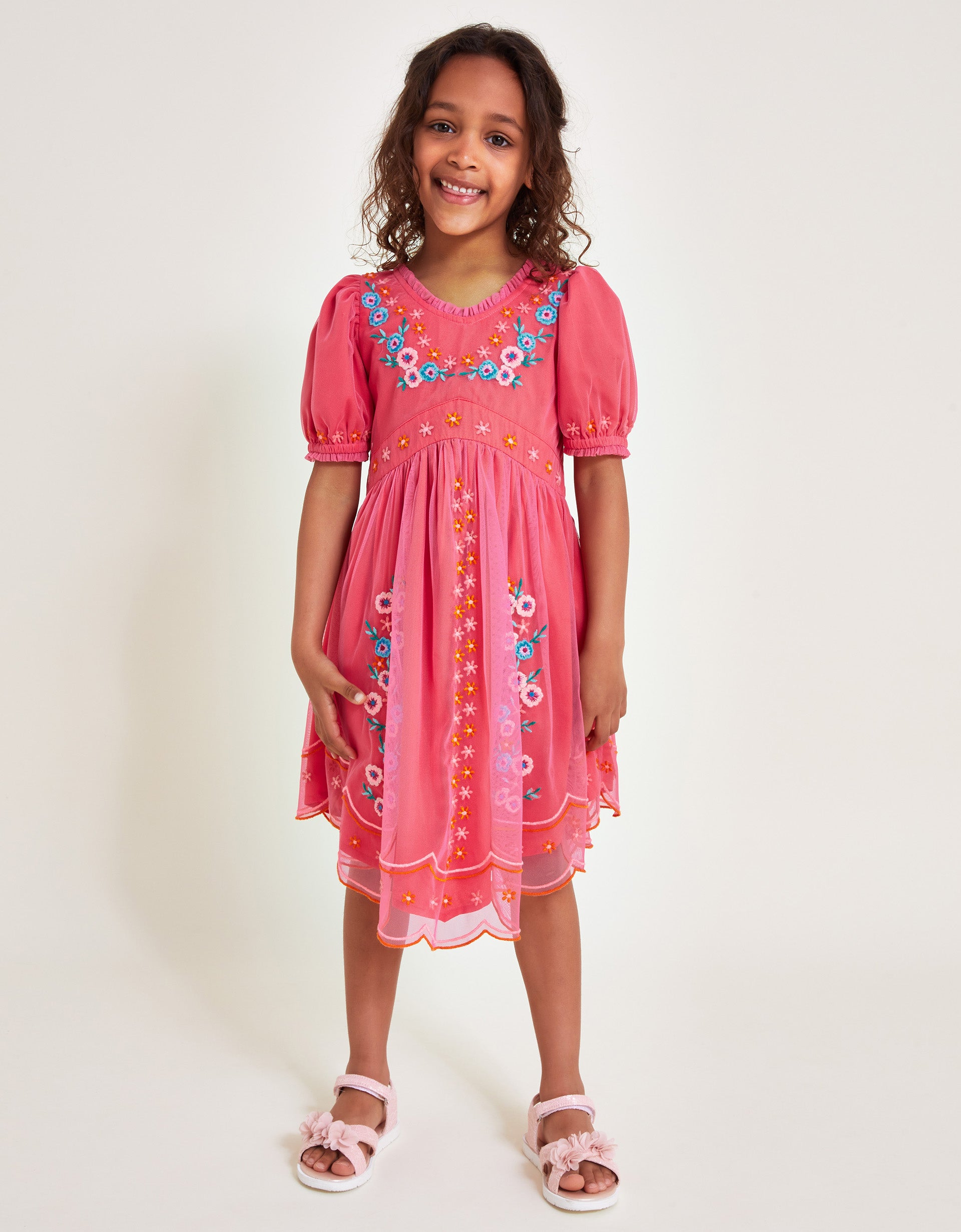 HALJINA - EMBROIDERED MESH DRESS