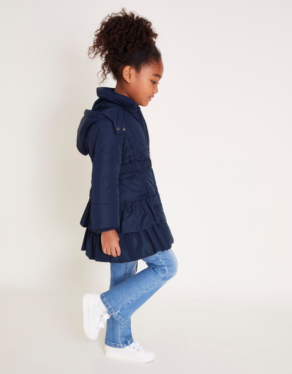 KAPUT - BTS MATTE NAVYRUFFLE COAT