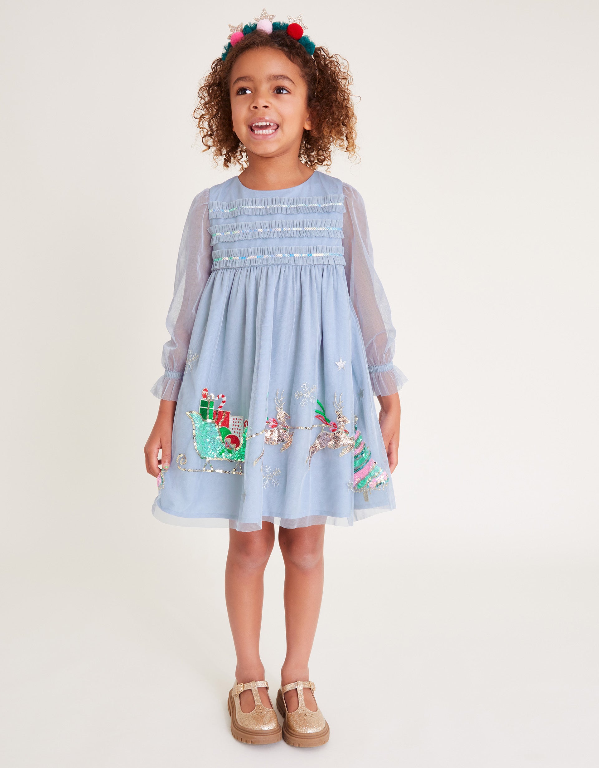 HALJINA - XMAS SCENE TRAPEZE DRESS