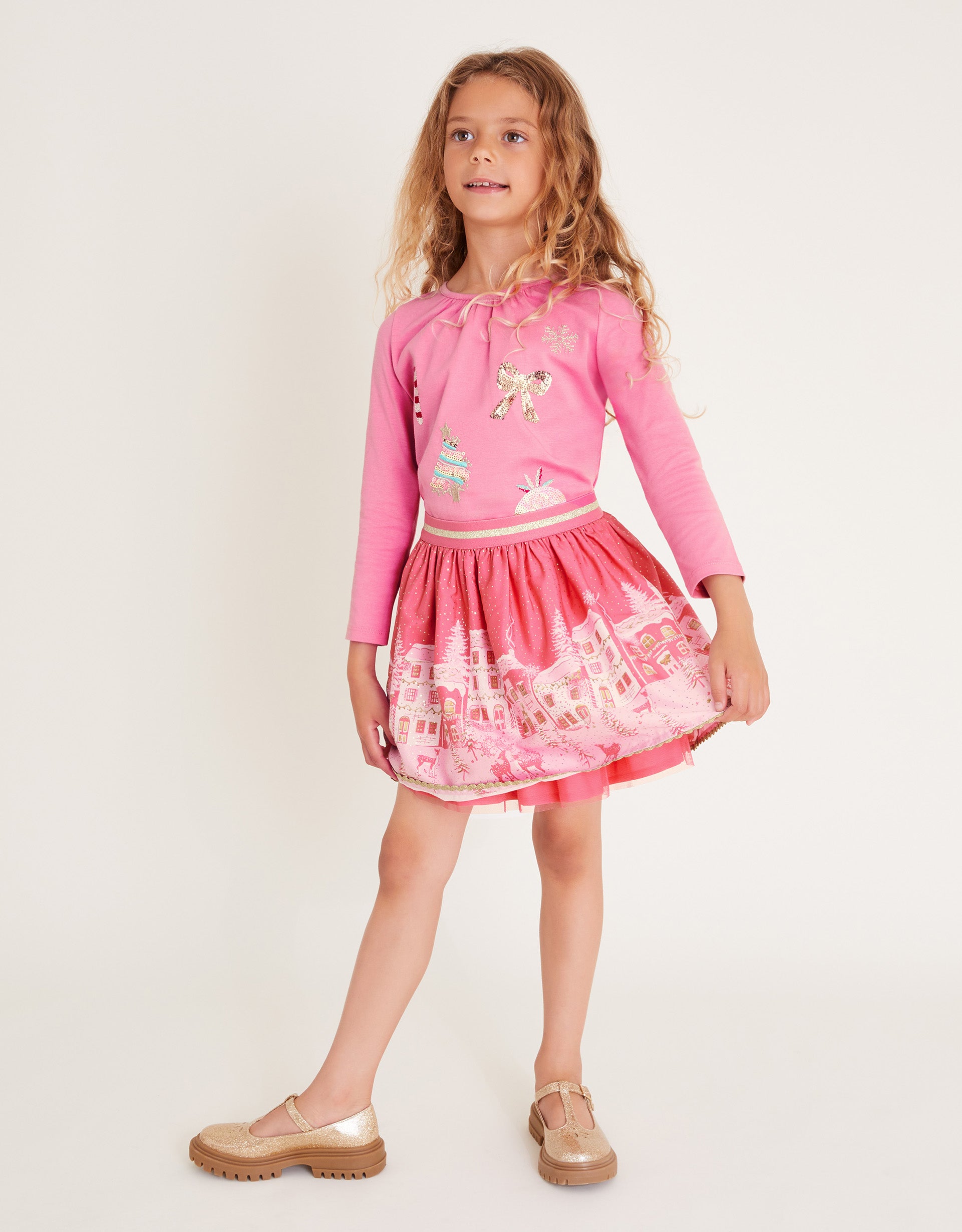 SUKNJA - XMAS HOUSES SKIRT SEW