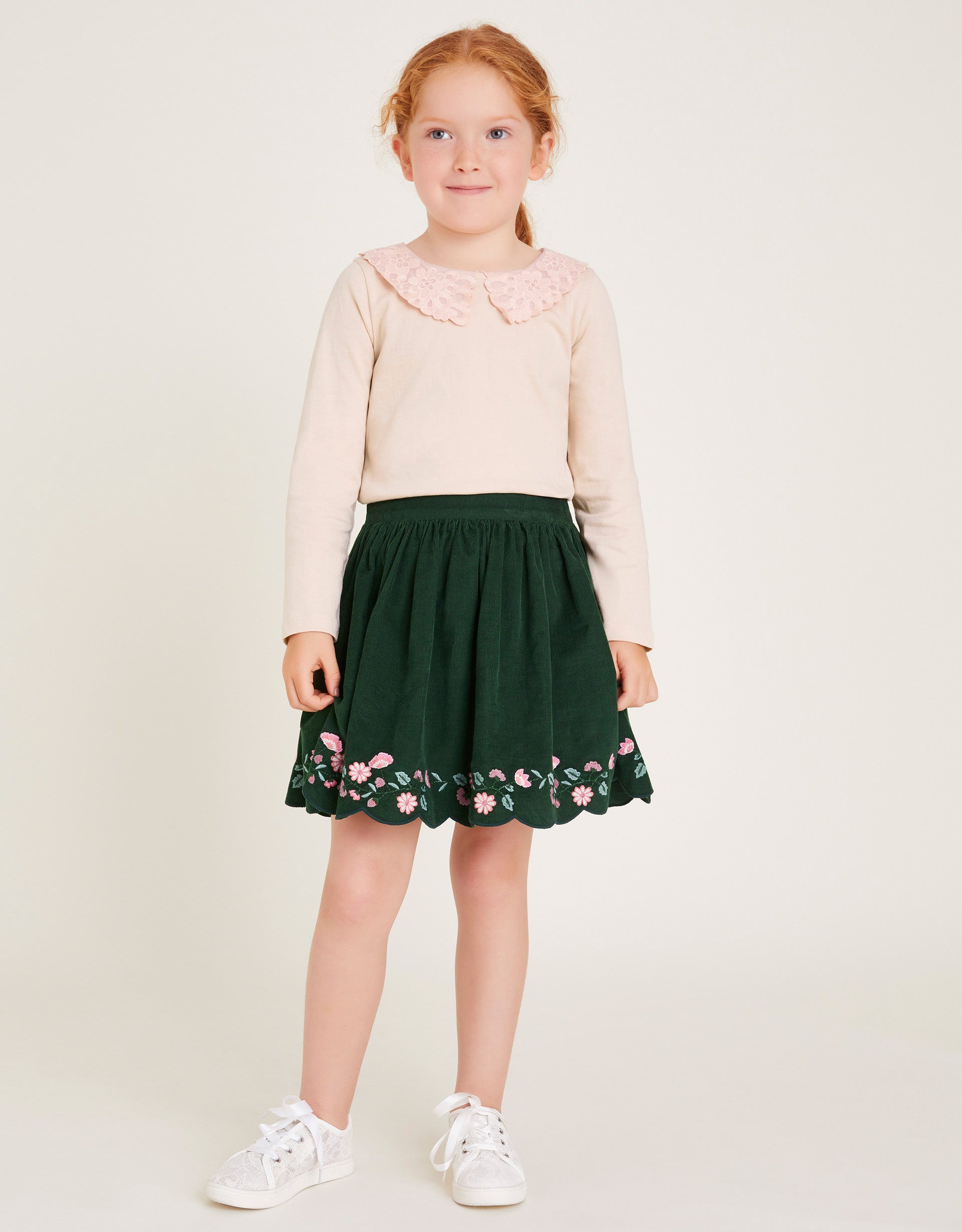 SUKNJA - BORDER EMB CORD SKIRT