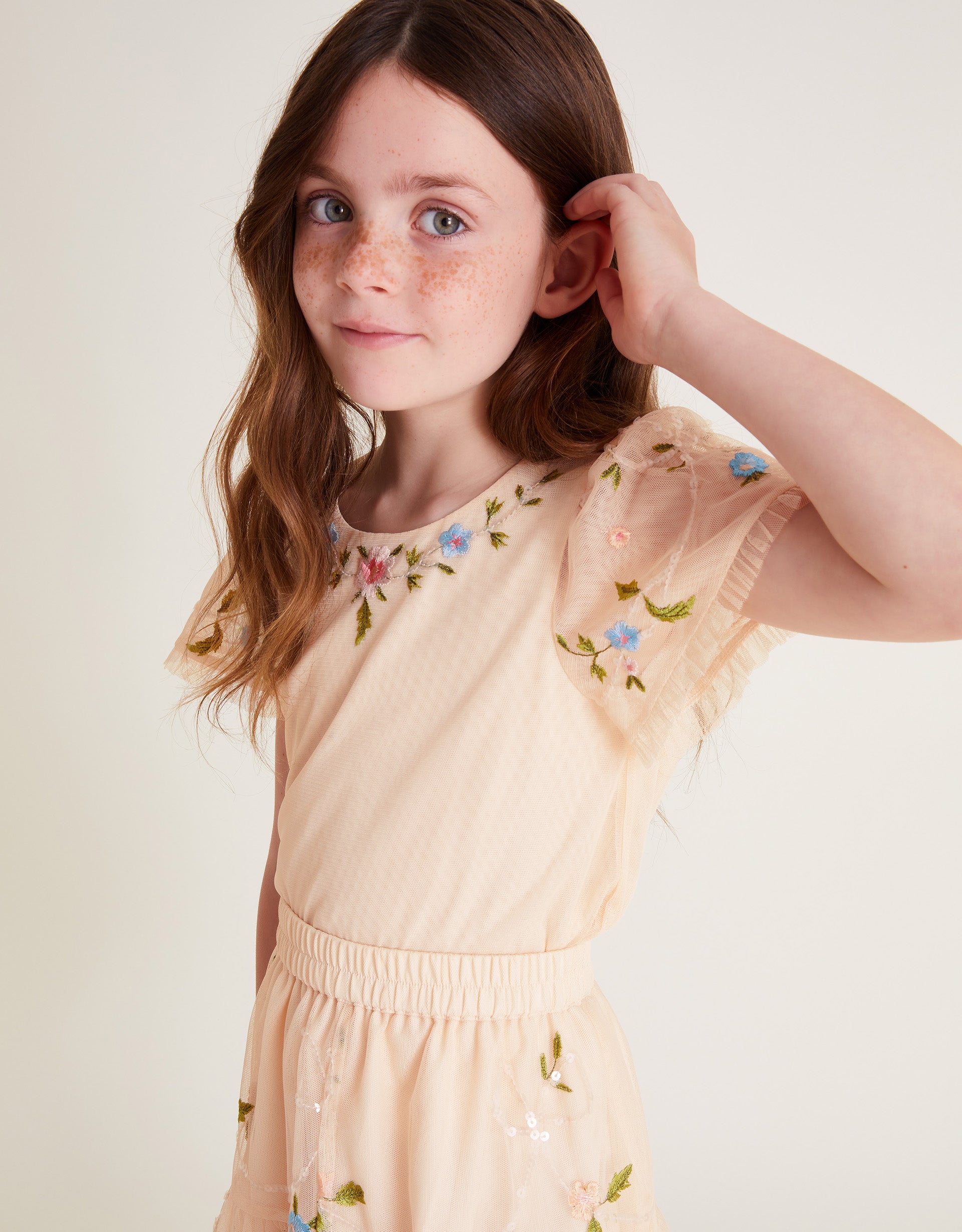 BLUZA - TULA TULLE EMB TOP