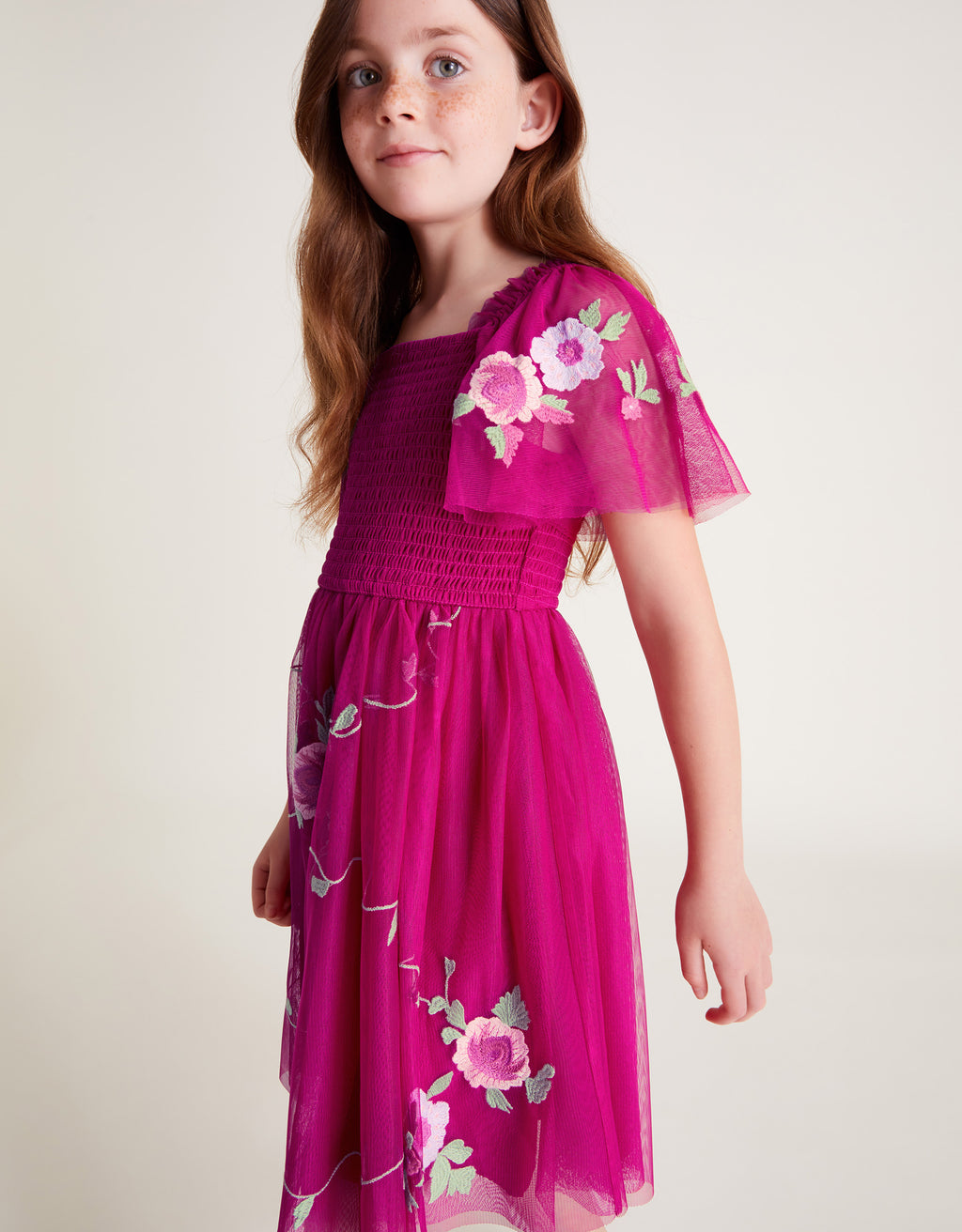 HALJINA - APRIL SHIRRED EMBROIDERED