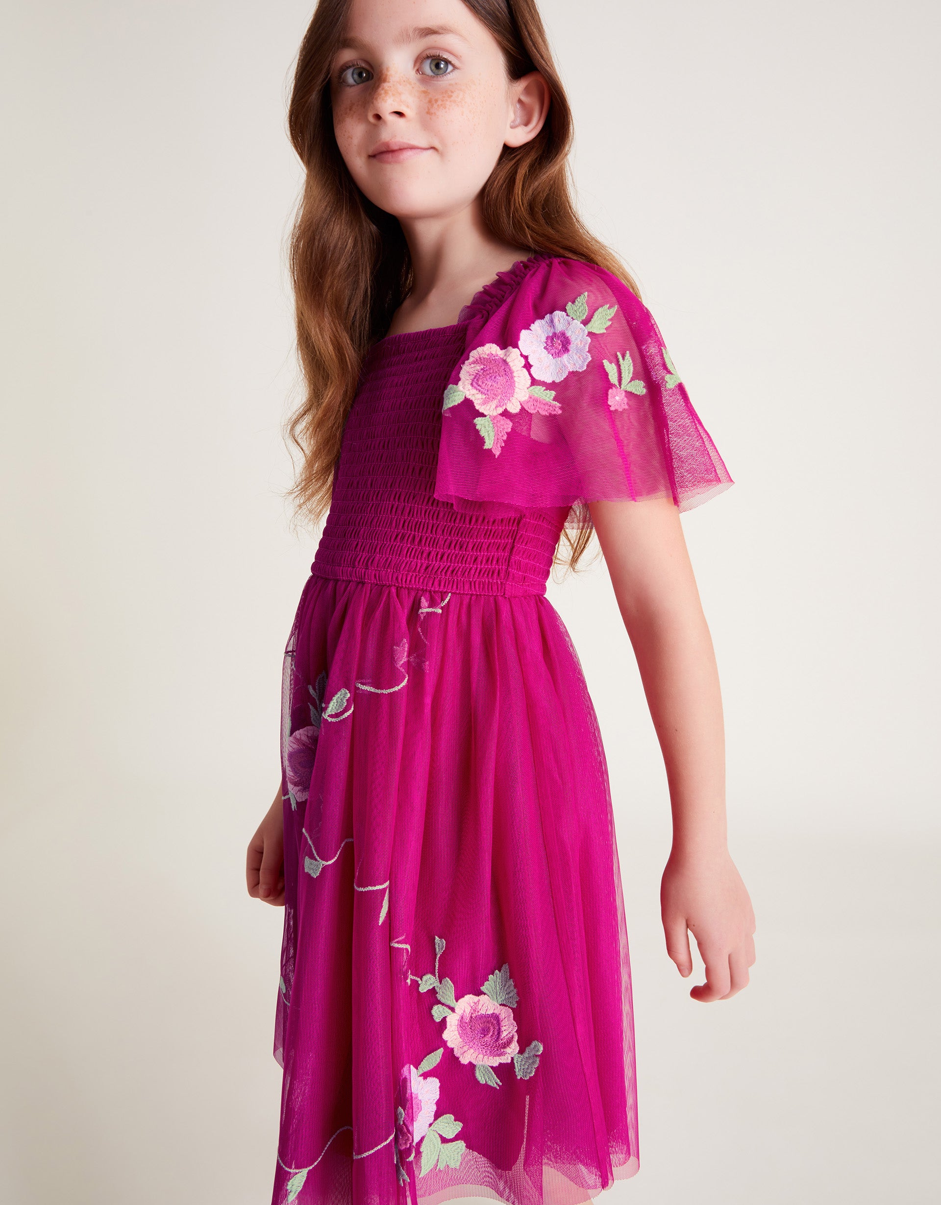 HALJINA - APRIL SHIRRED EMBROIDERED