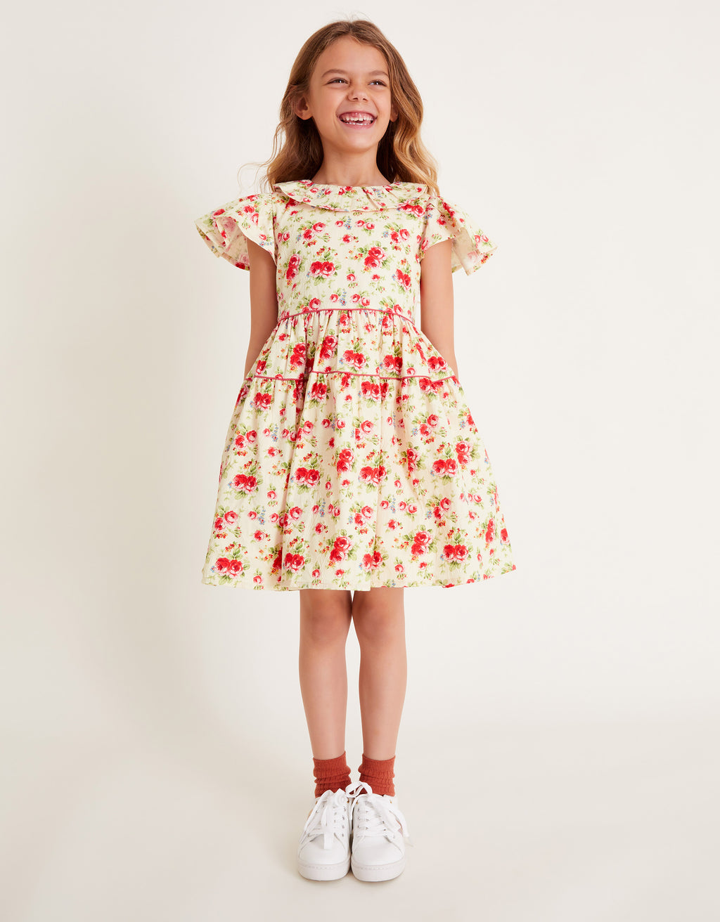 HALJINA - JAQUARD ROSE DRESS