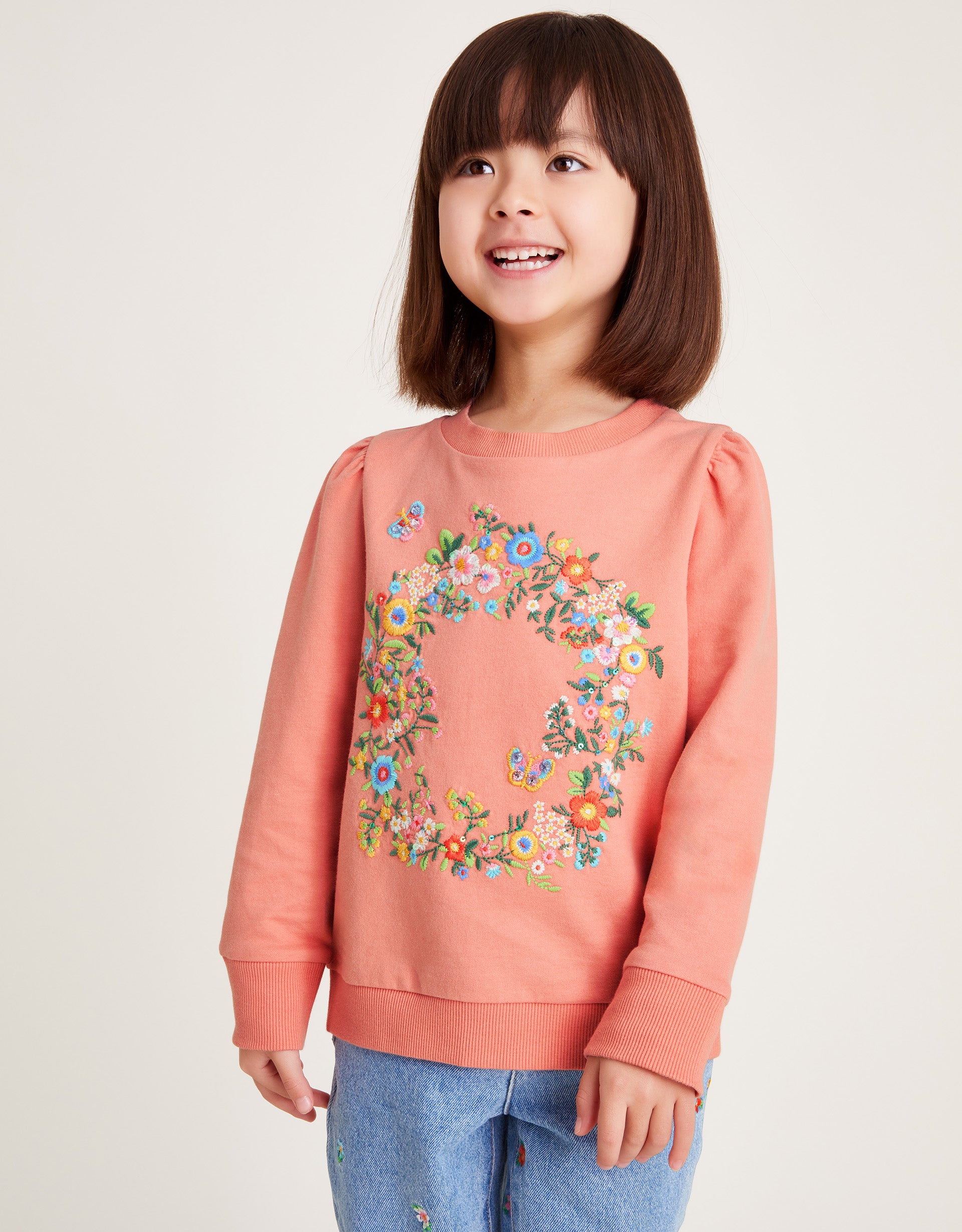 DUKS - CORAL EMBROIDERED SWEAT T