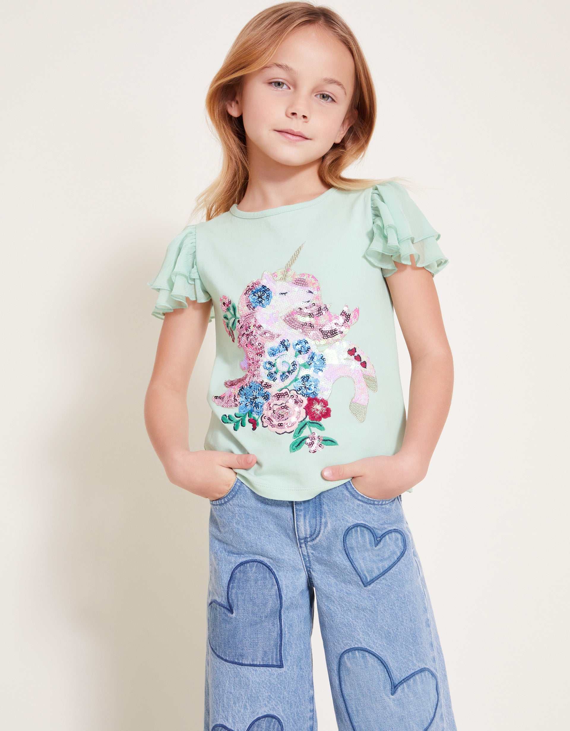 MAJICA - SEW UNICORN SEQUIN TSHIRT