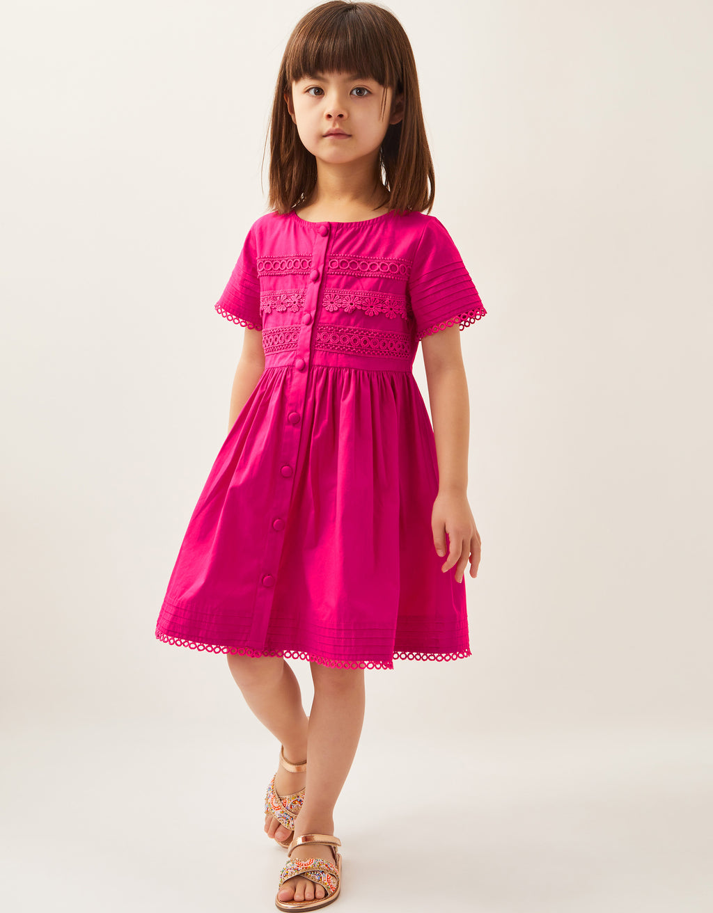HALJINA - CROCHET TRIM DRESS