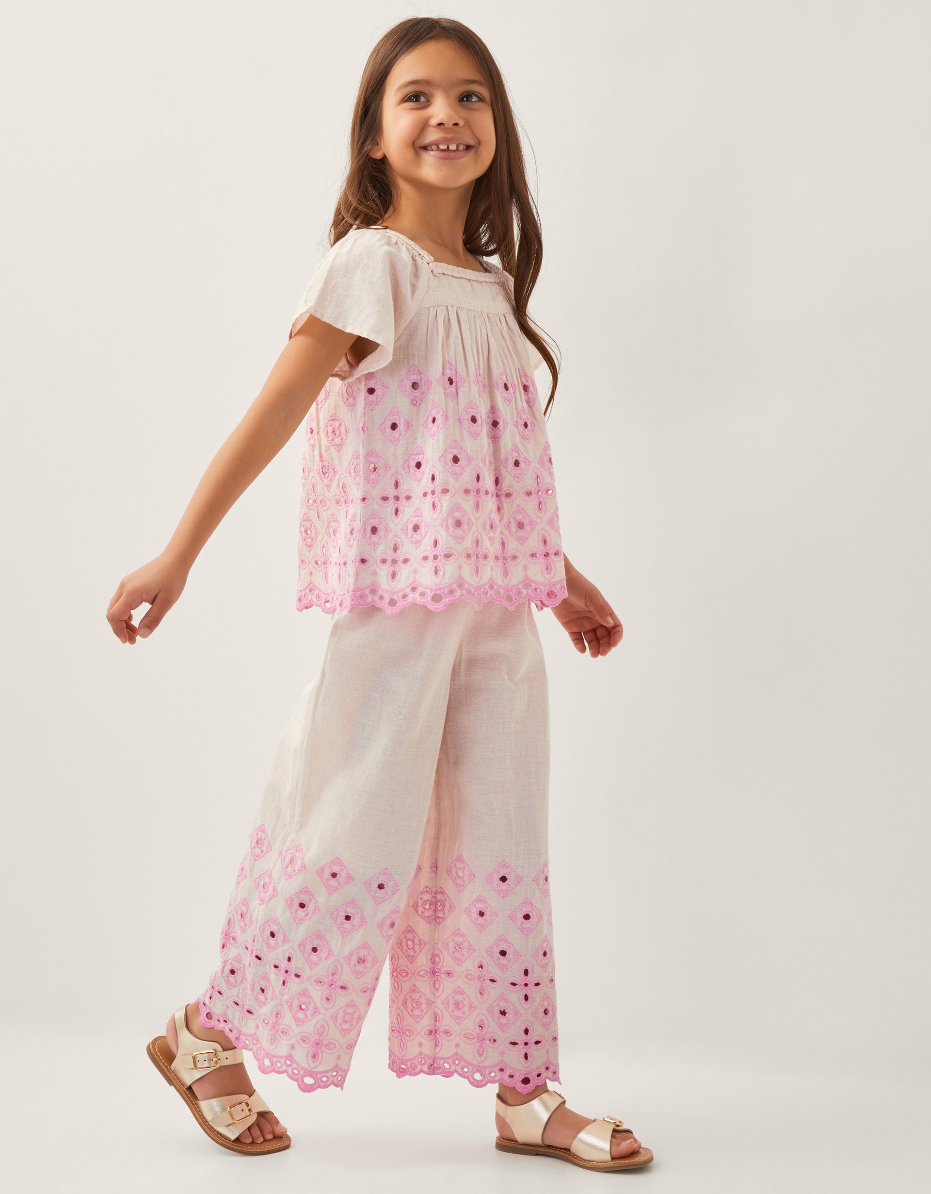 PANTALONE - COTTON FLEX EMB TROUSERS