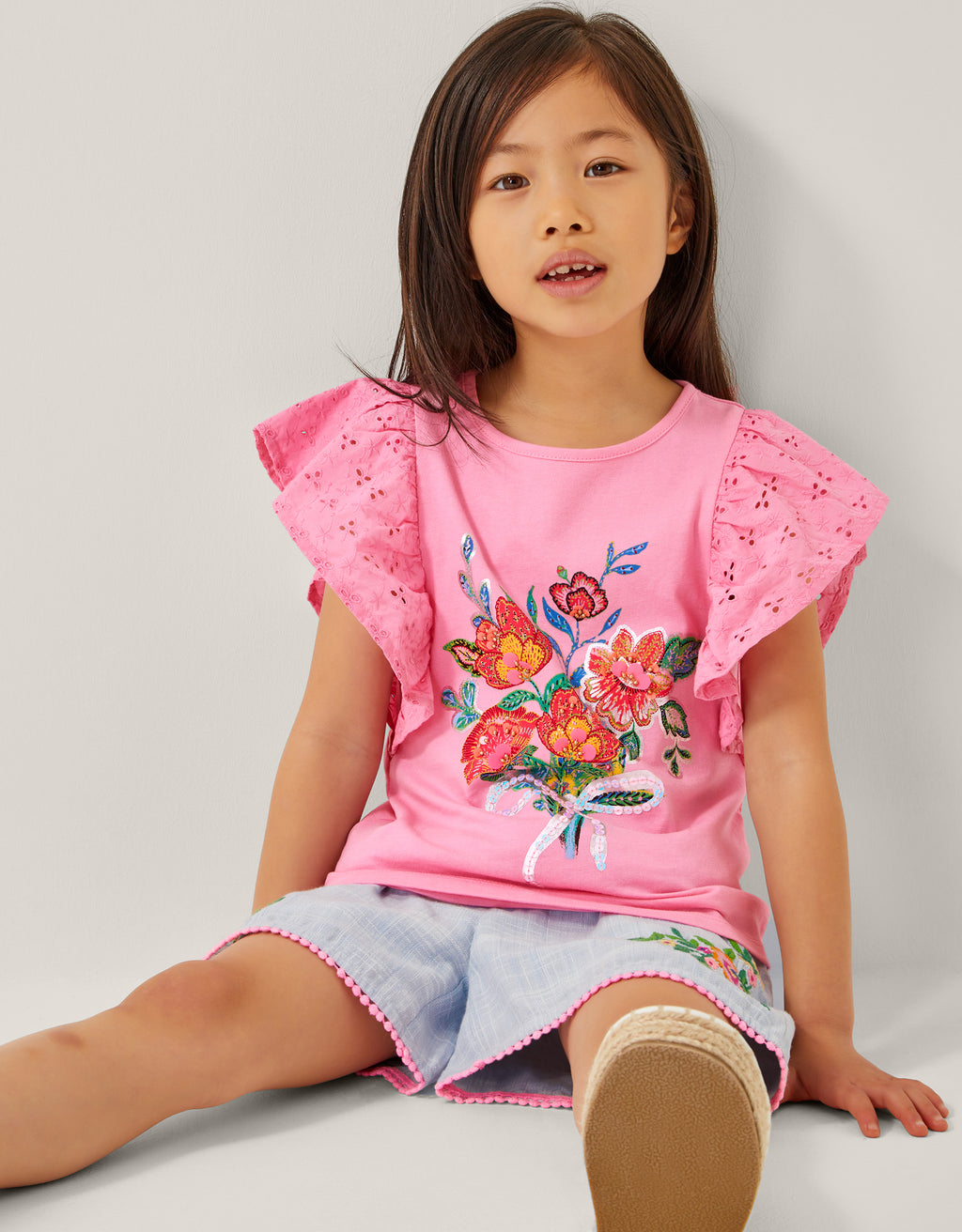 MAJICA - PINK FLOWER BOUQUET TOP