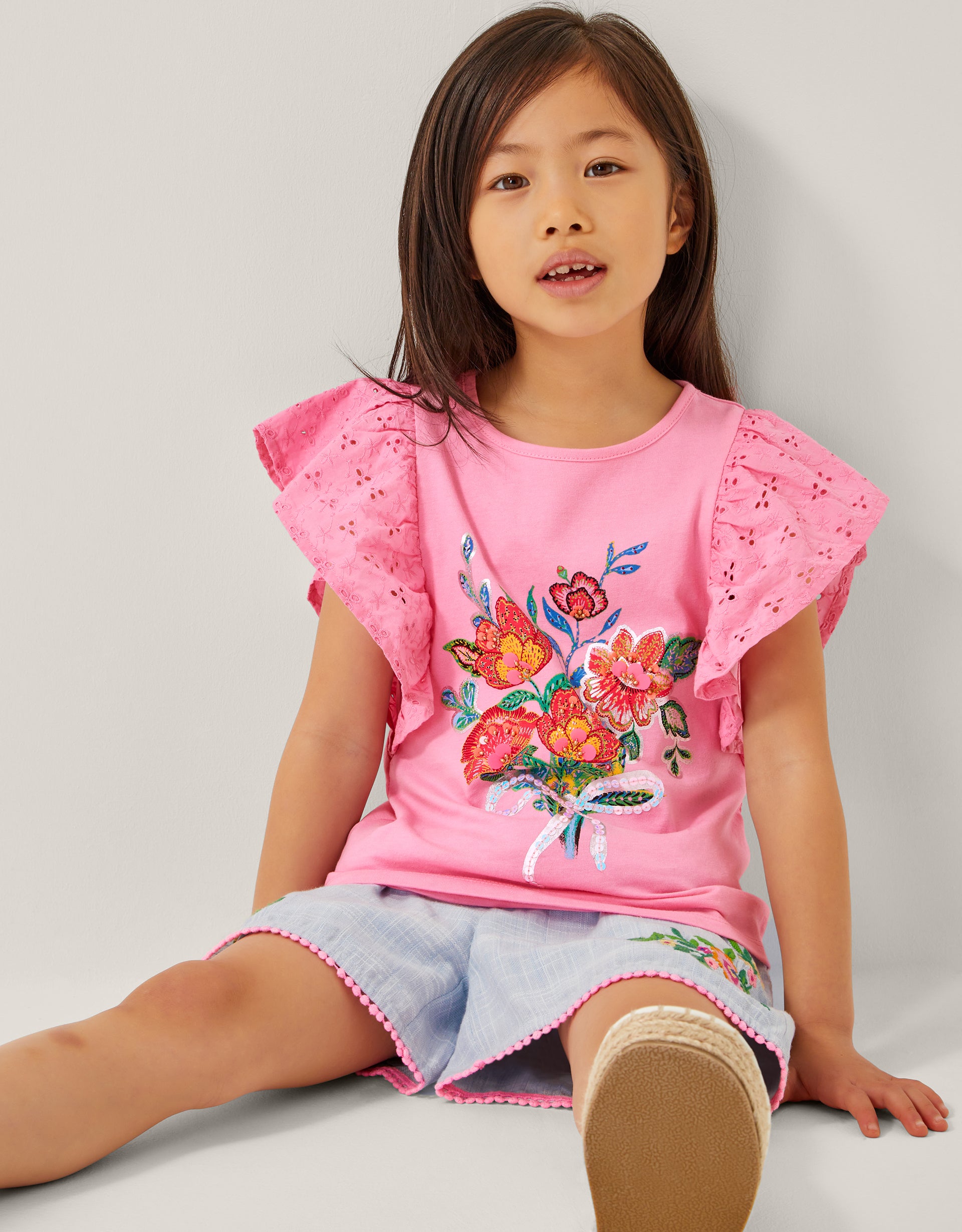 MAJICA - PINK FLOWER BOUQUET TOP