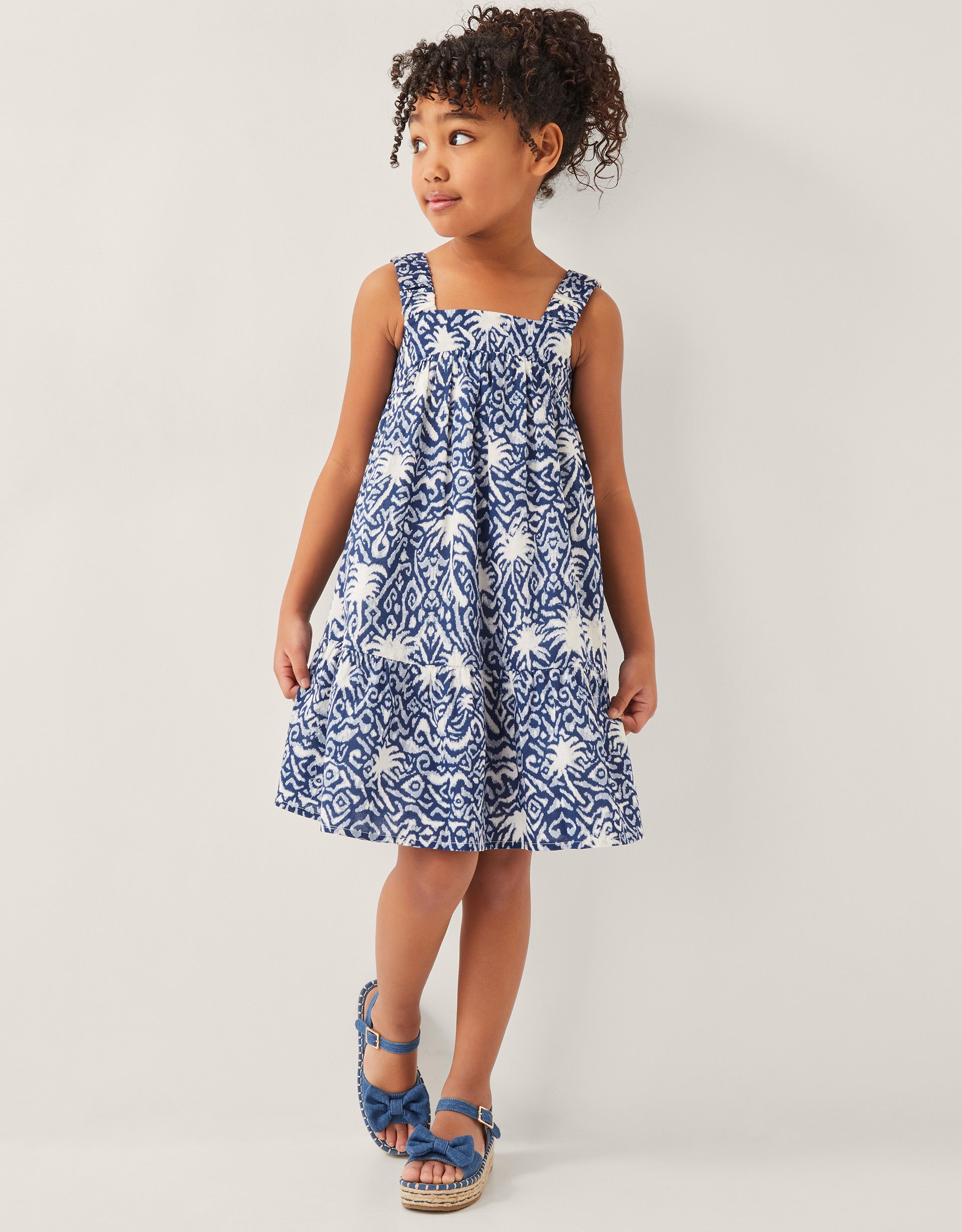 HALJINA - EPP PALM PRINT IKAT  DRES