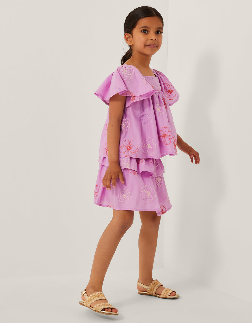 SET - LILAC EMB TOP AND SKIRT S